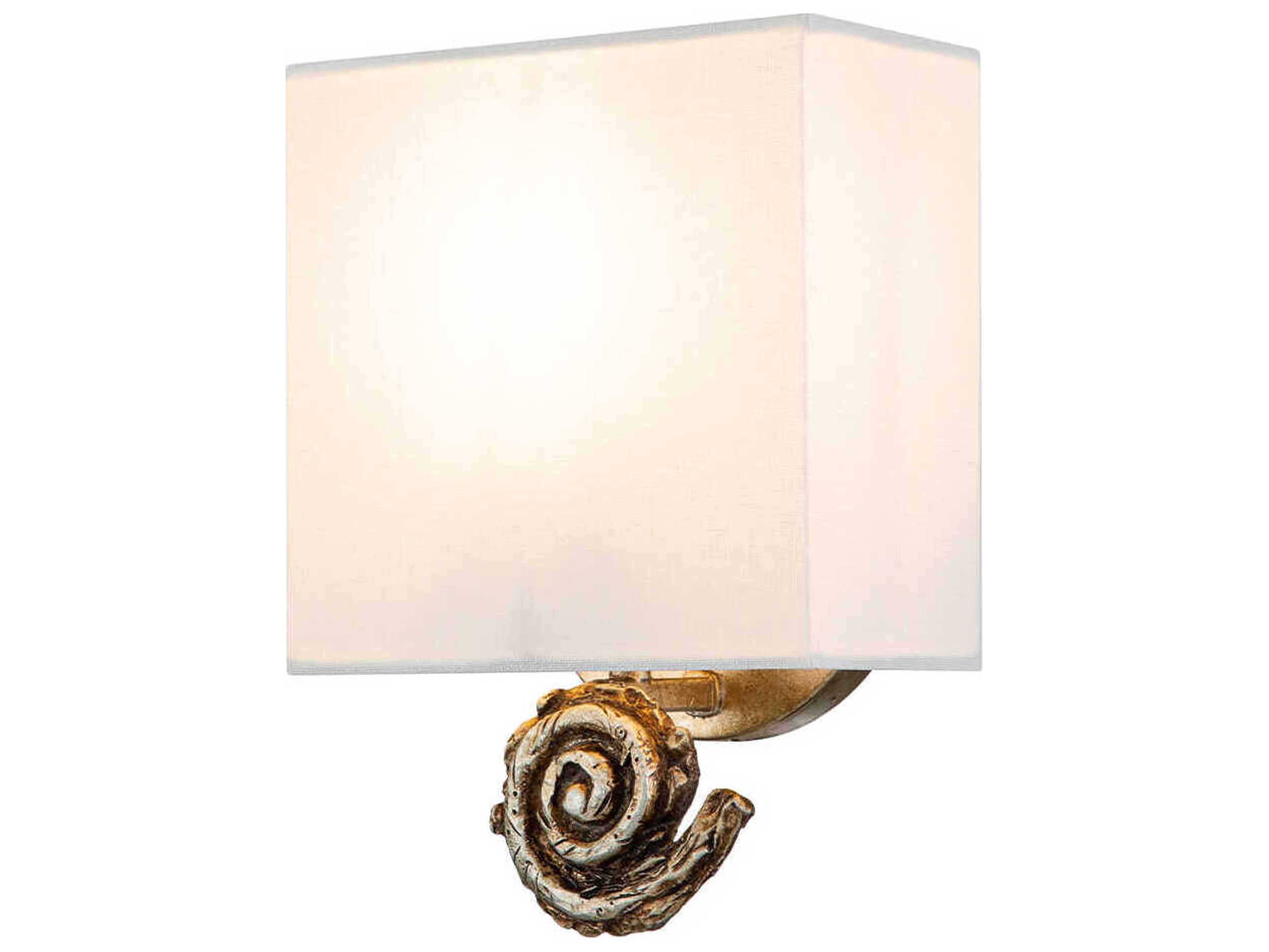 Lucas McKearn Swirl 1-Light Silver Leaf Wall Sconce