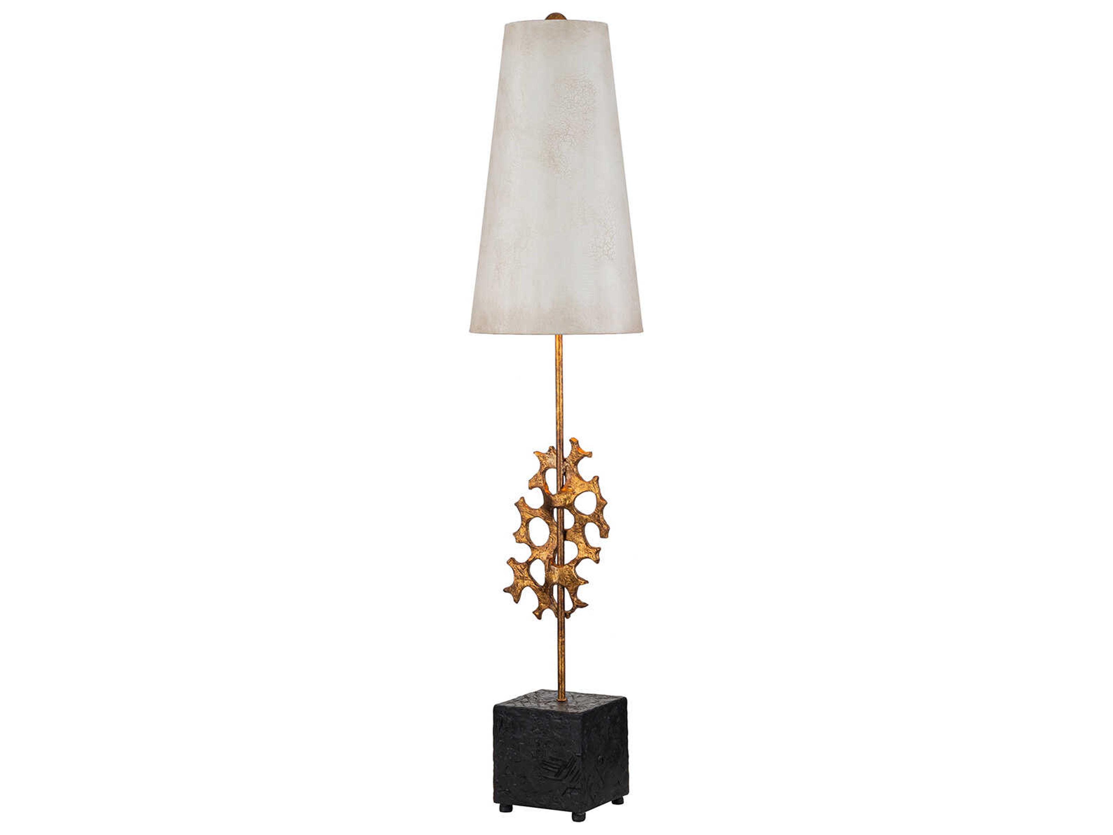 Lucas McKearn Coral Gold White Paper Buffet Lamp