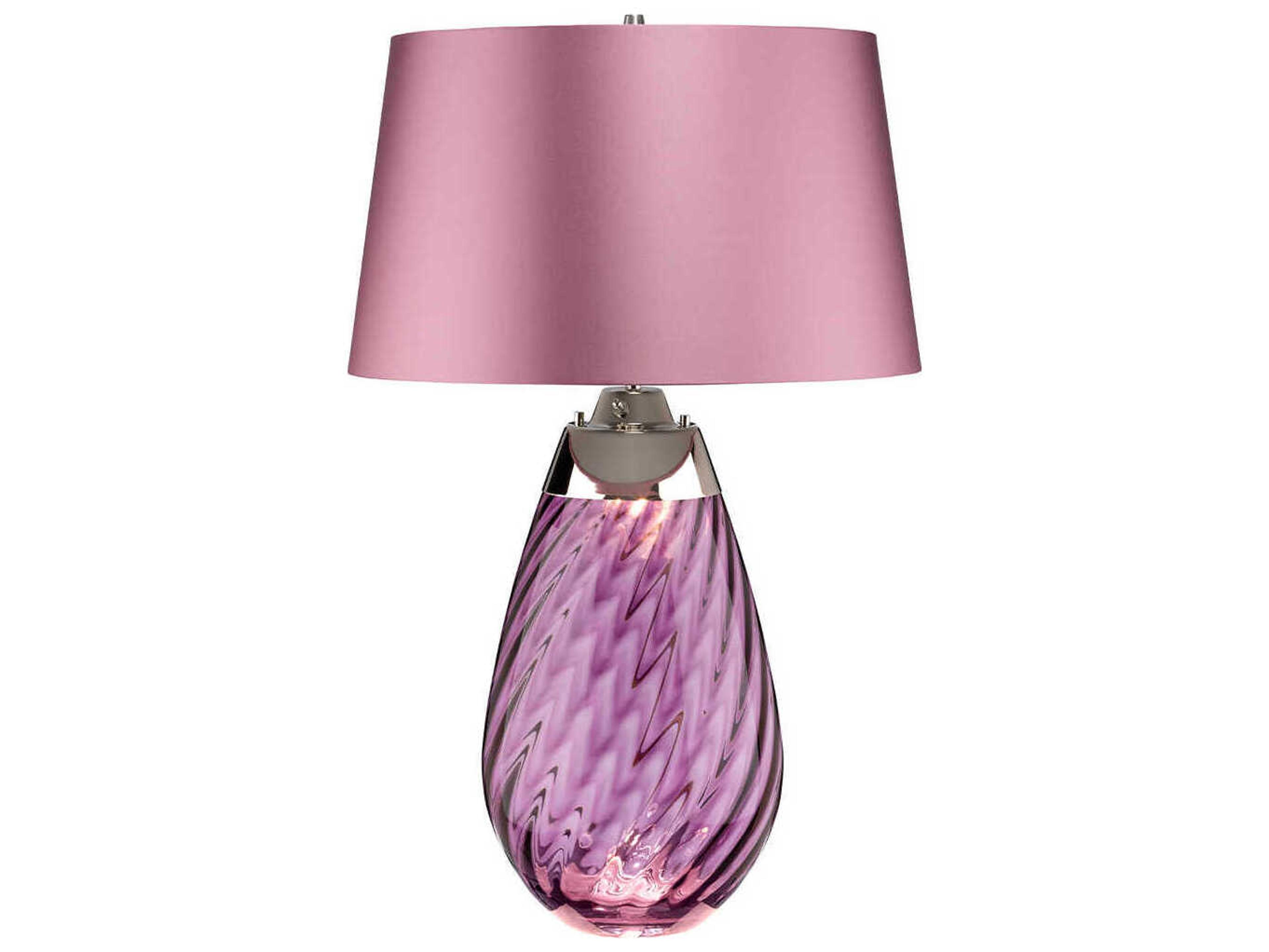 Lucas McKearn Lena Plum Purple Glass Buffet Lamp with Shade