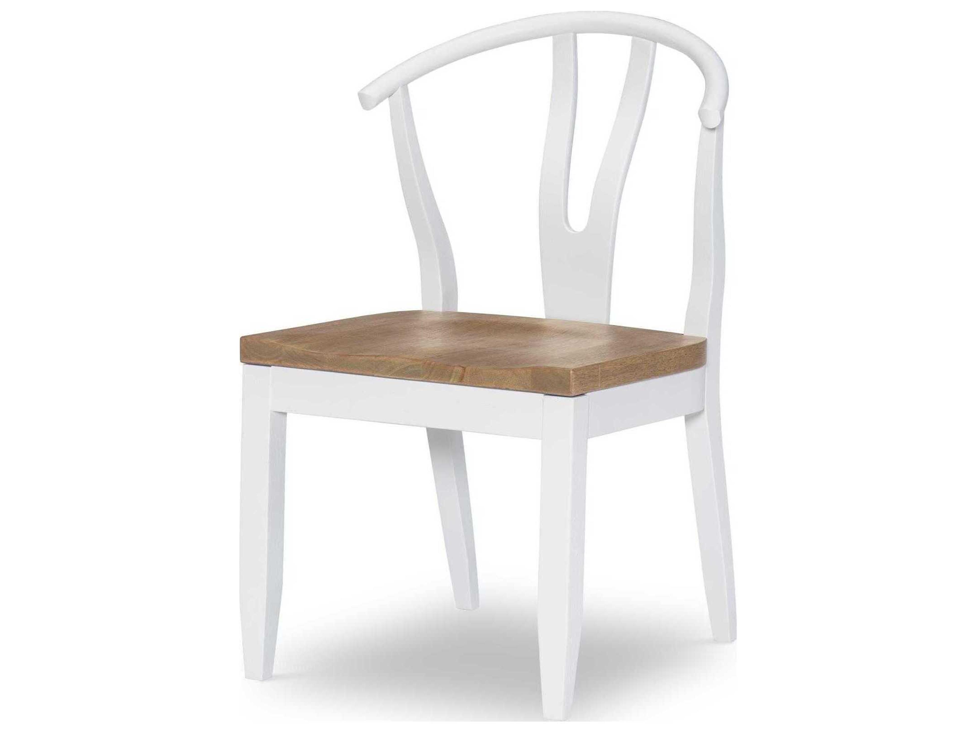 Legacy Classic Franklin Oak Wood White Armless Dining Chair