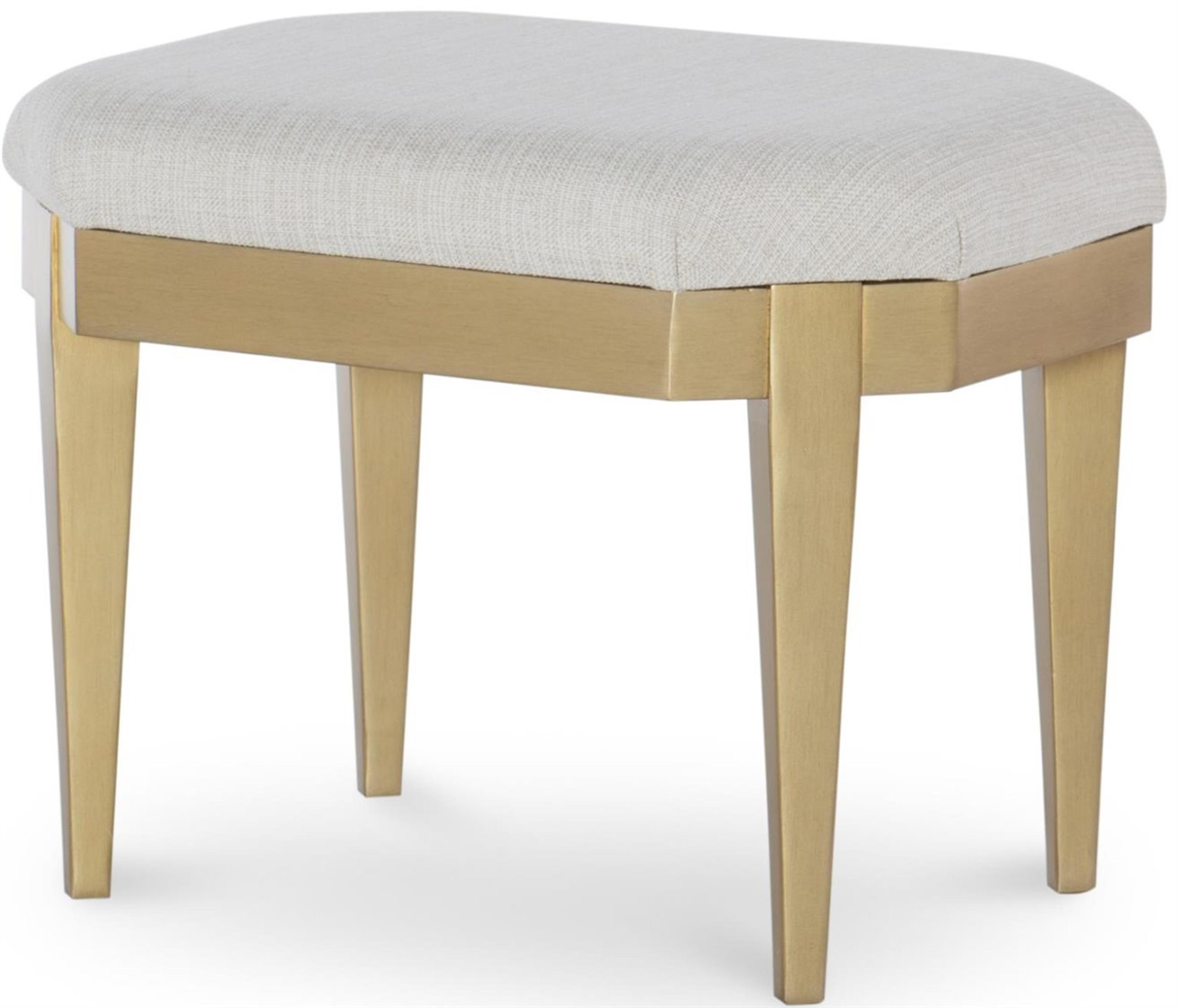 Legacy Classic Chelsea By Rr White With Gold Accents Hardwood Vanity Table
