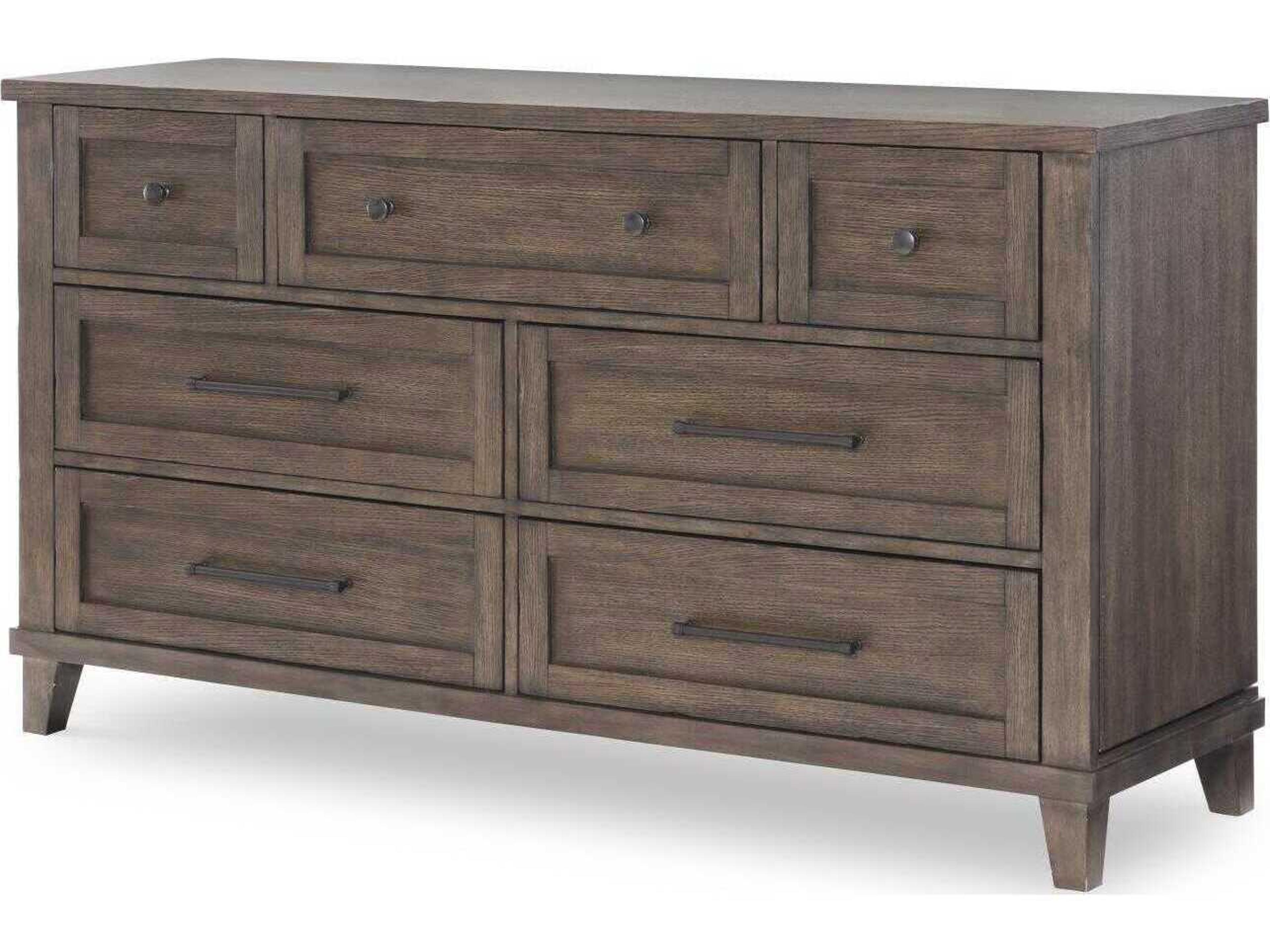 Legacy Classic Xxxs And Ooos 7-Drawers Brown Hardwood Double Dresser