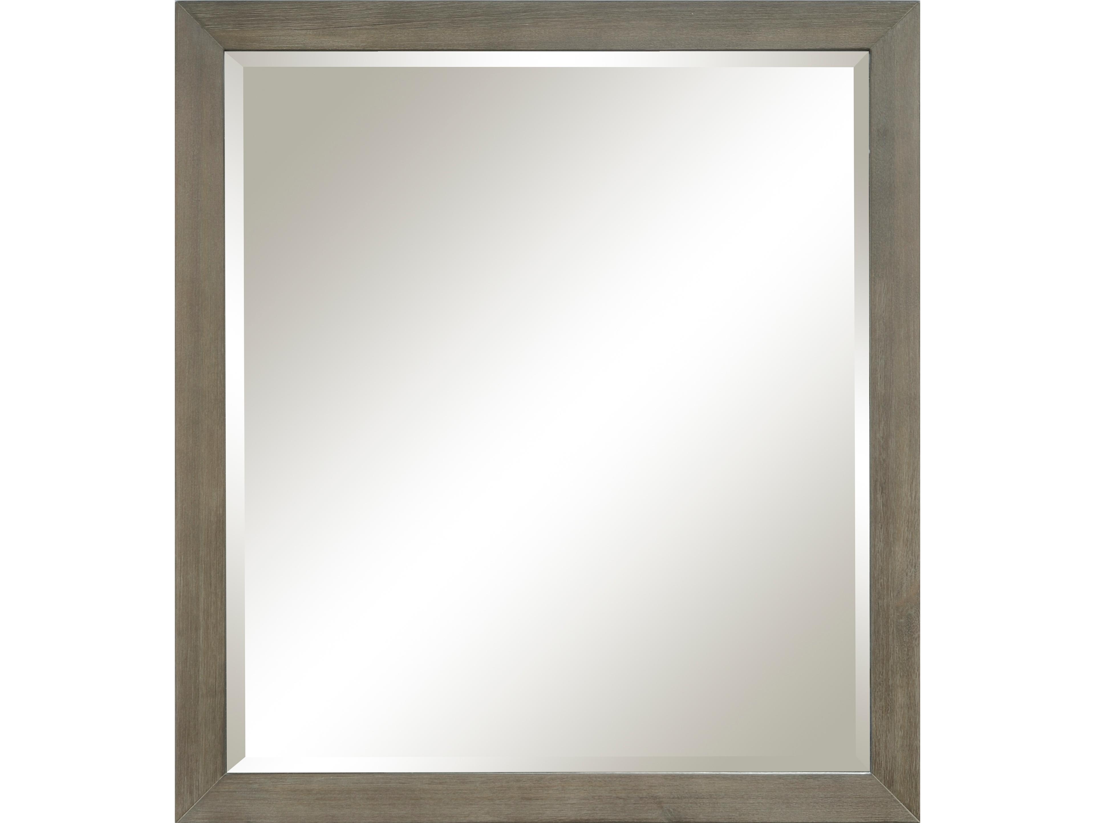 Le Bath Collin 36'' Rustic Taupe Rectangular Wall Mirror 