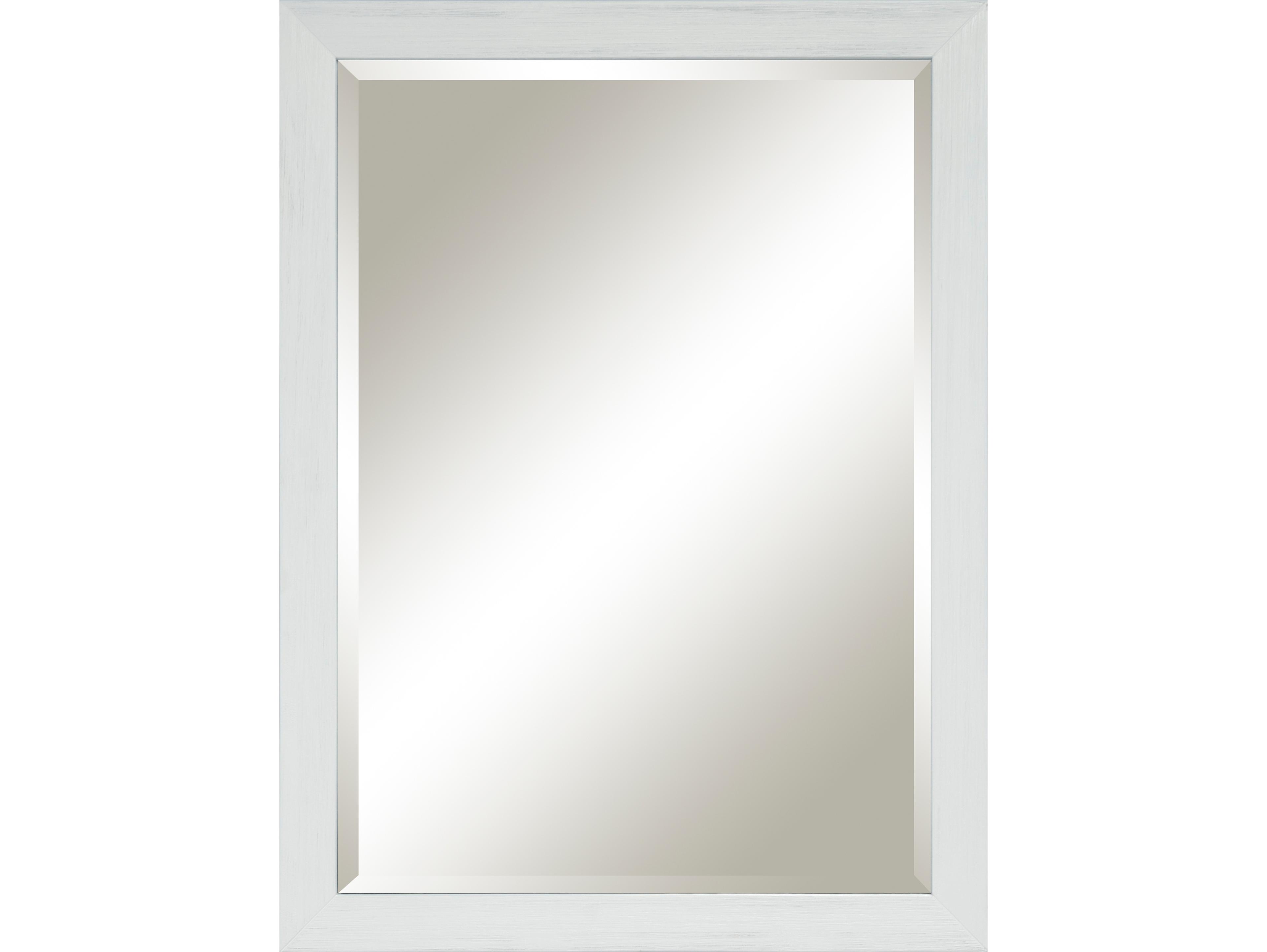 Le Bath Kasey 30'' White Wash Vertical Wall Mirror 
