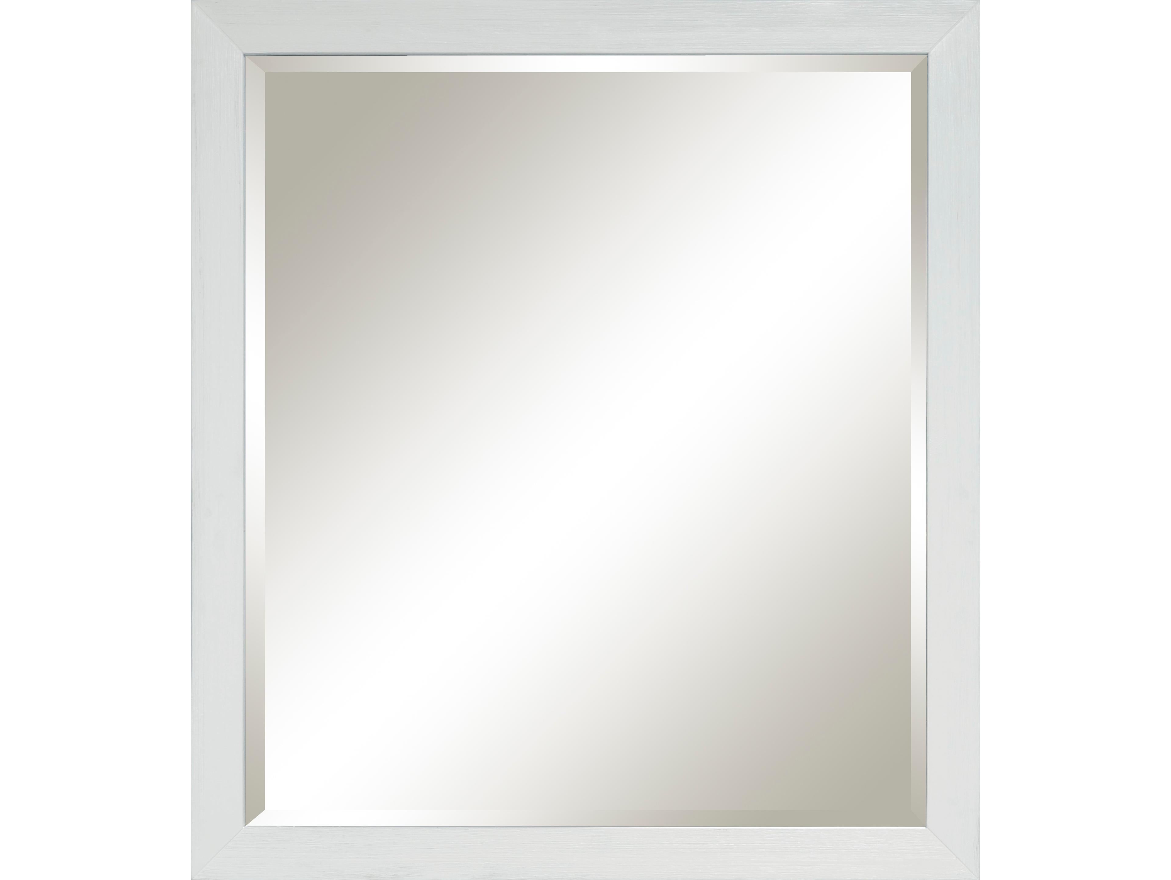 Le Bath Kasey 36'' White Wash Rectangular Wall Mirror 