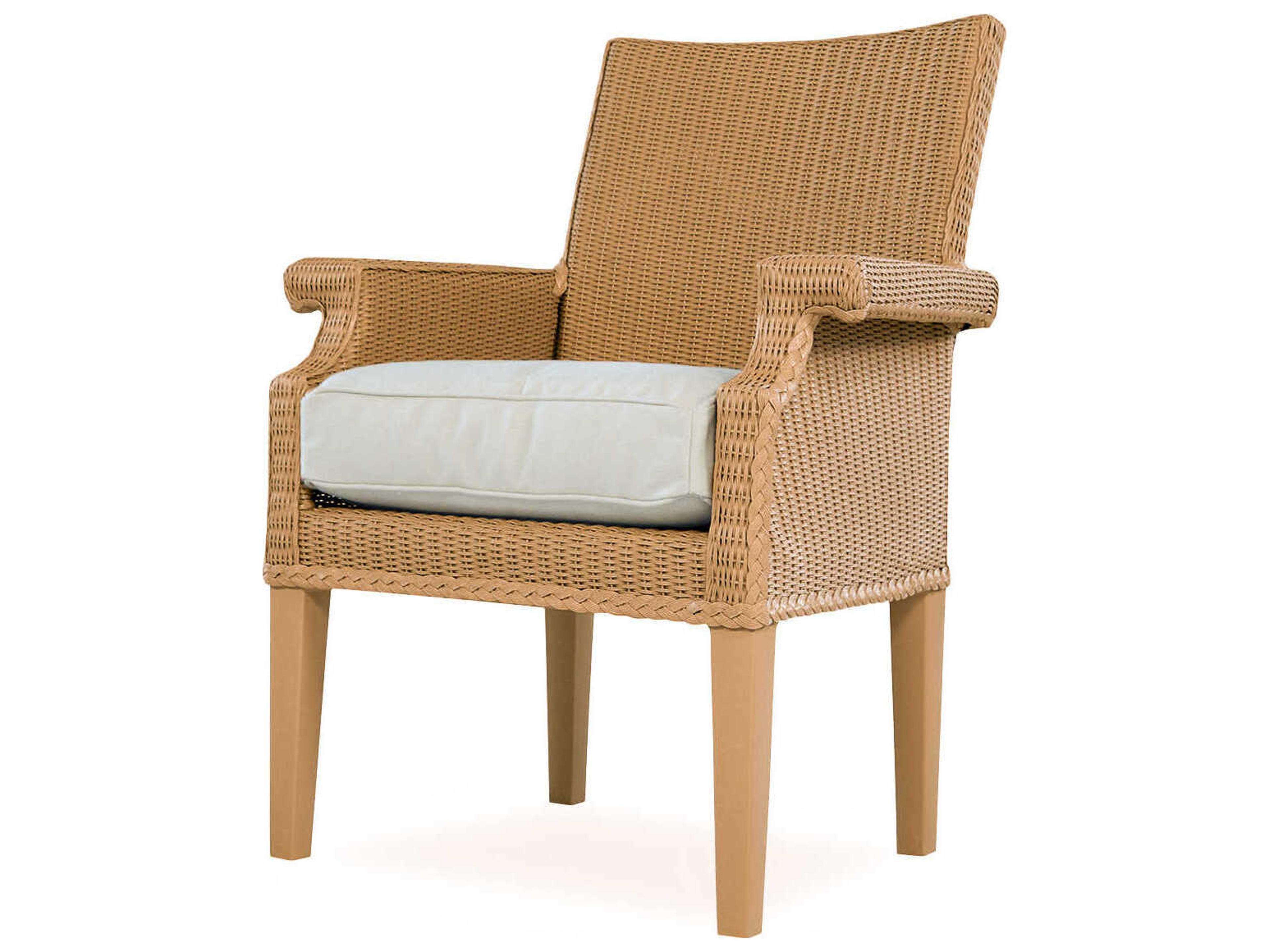Lloyd Flanders Hamptons Wicker Patio Dining Arm Chair