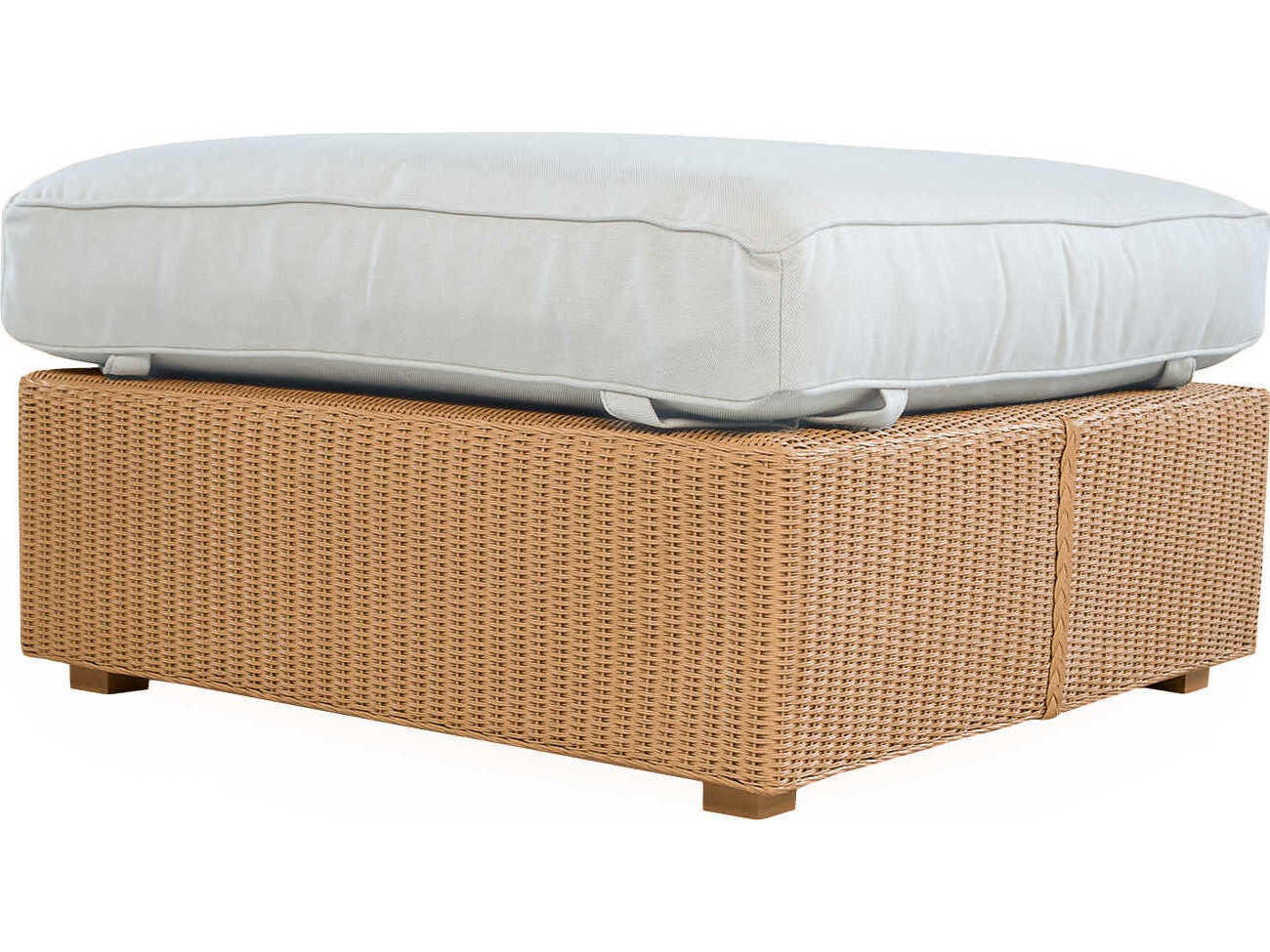 Lloyd Flanders Hamptons Wicker Large Patio Ottoman