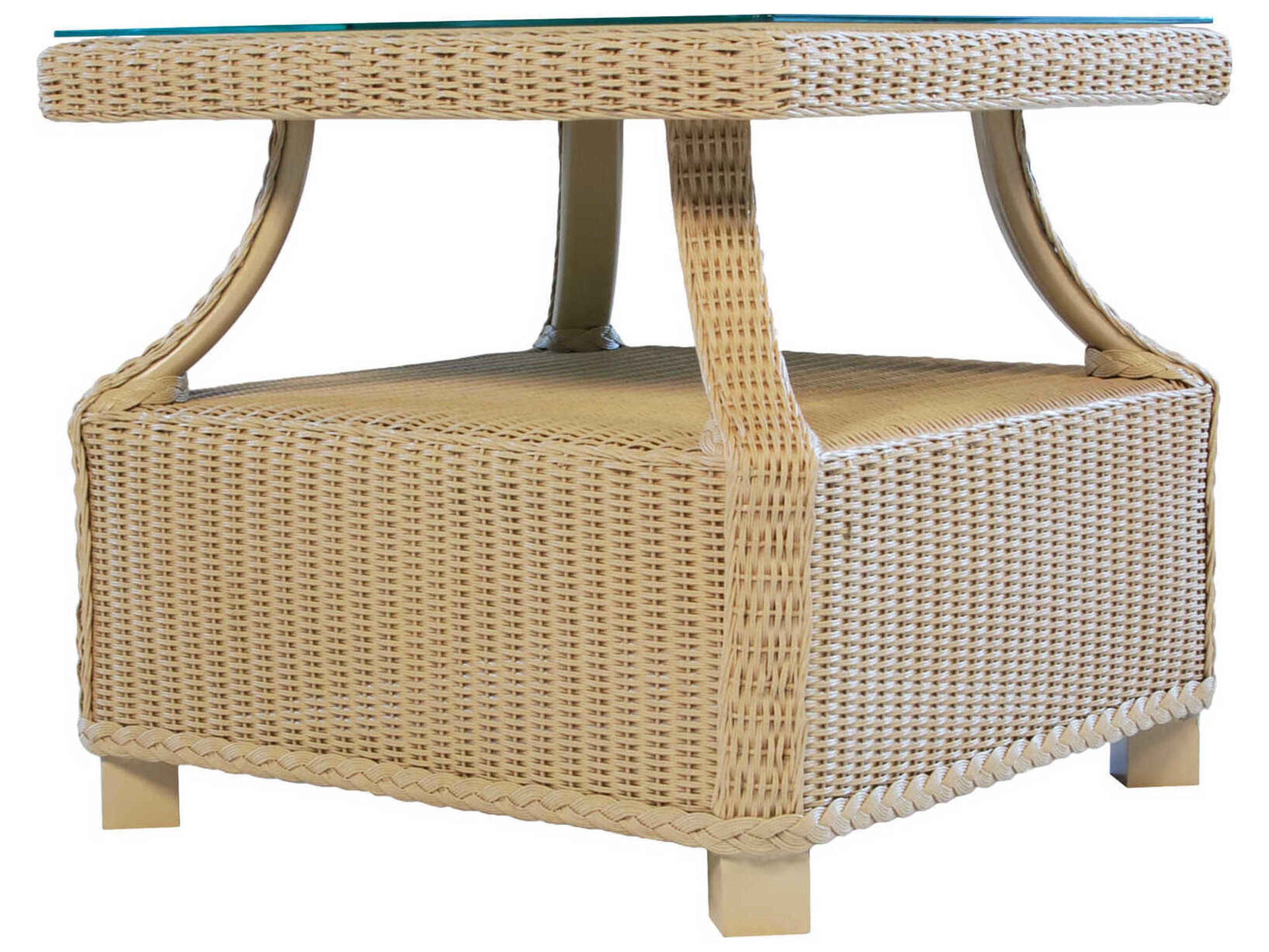 Lloyd Flanders Hamptons Wicker Square Outdoor End Table