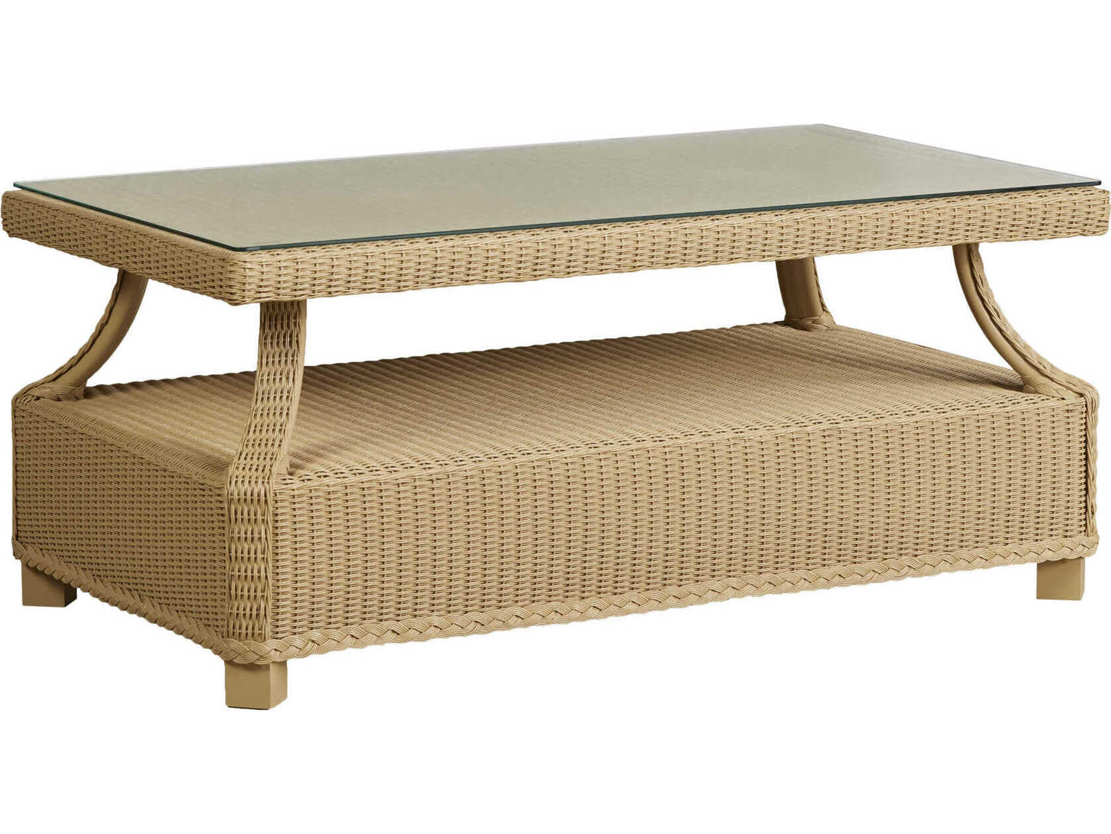 Lloyd Flanders Hamptons Wicker Rectangular Outdoor Coffee Table