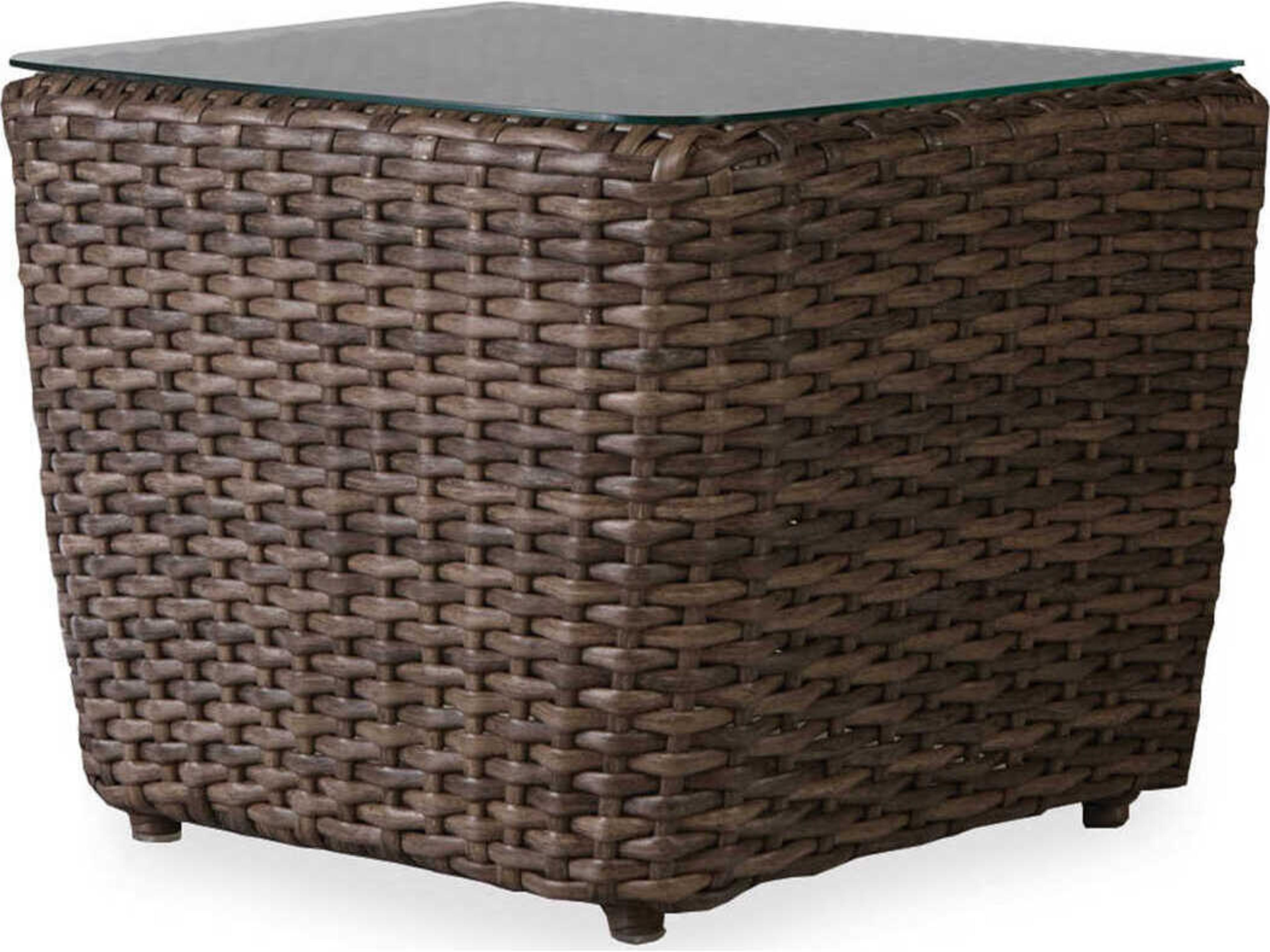 Lloyd Flanders Largo Wicker Rectangular Bunching Accent Table