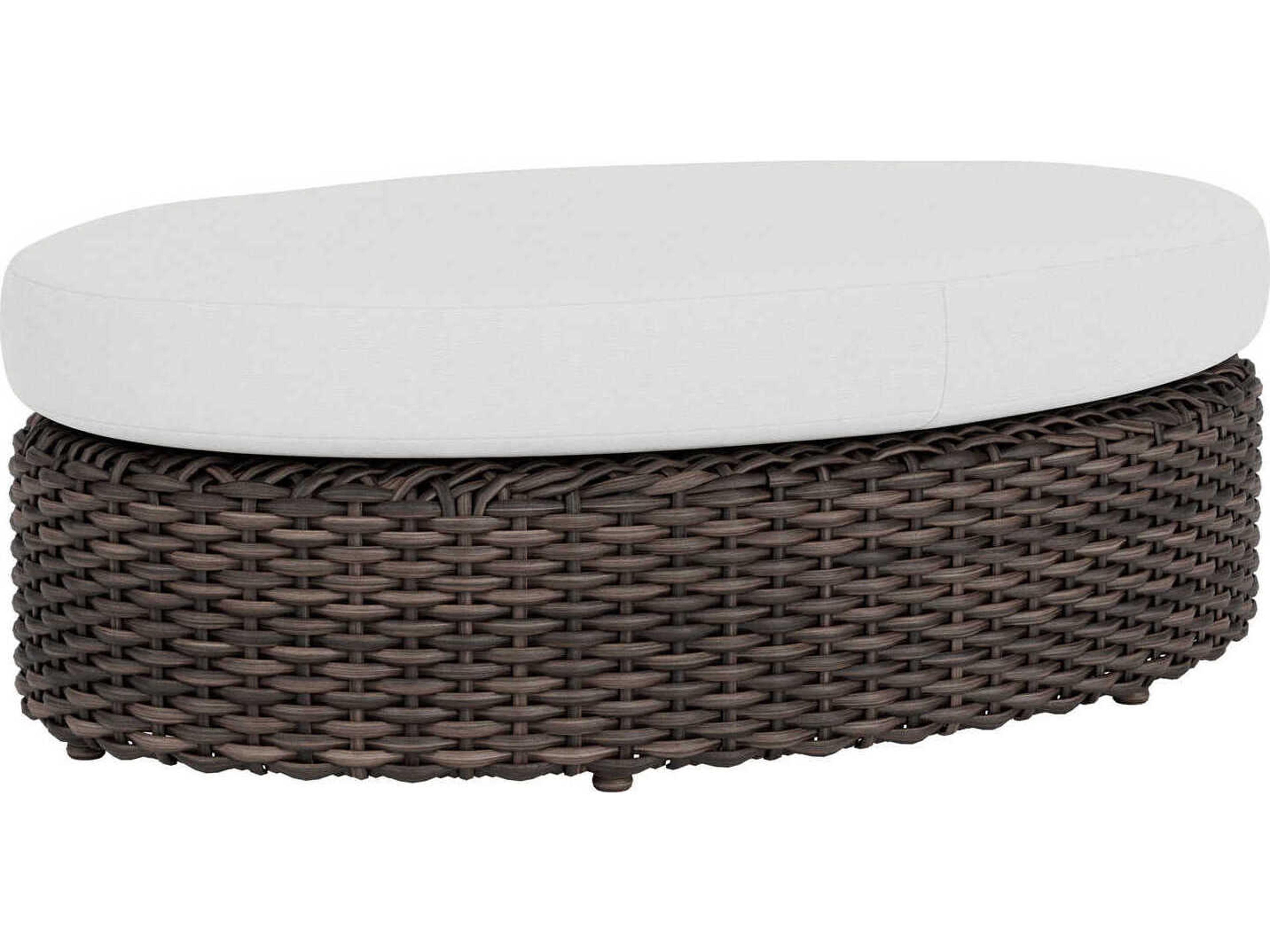 Lloyd Flanders Largo Wicker Oval Patio Ottoman