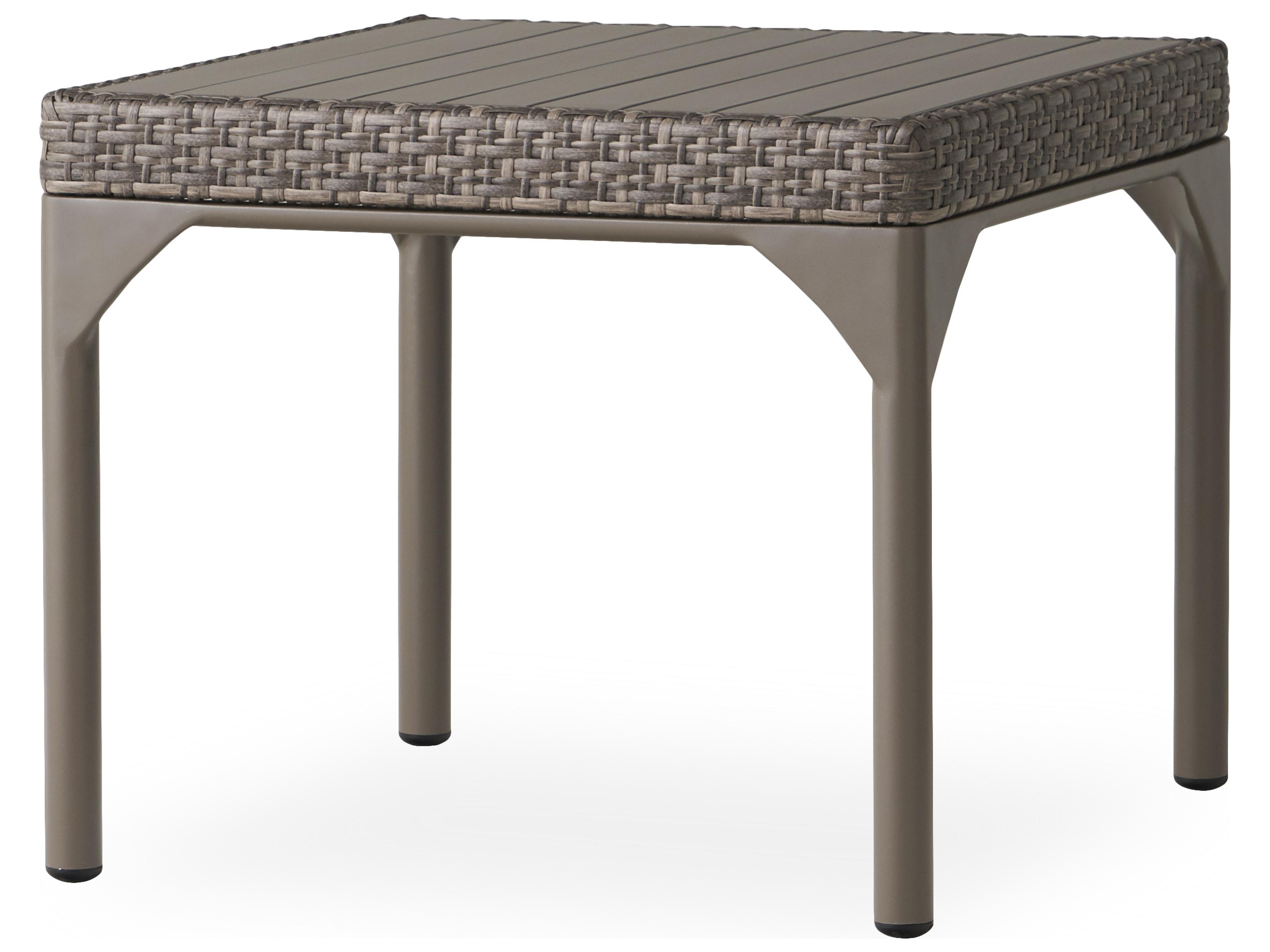 Lloyd Flanders Martinique Granite Wicker Square Patio End Table
