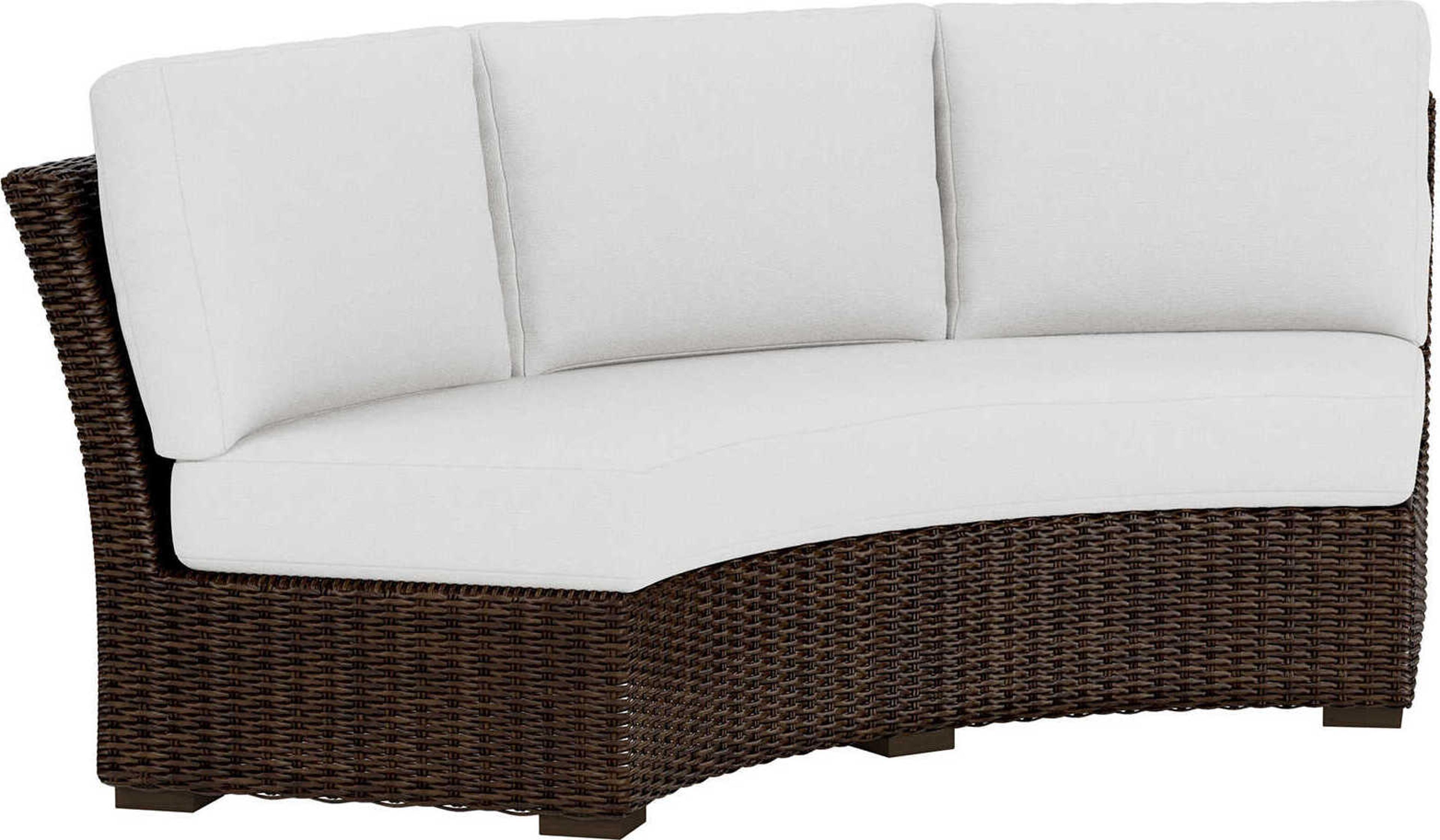 Lloyd Flanders Mesa Wicker Curved Patio Sofa