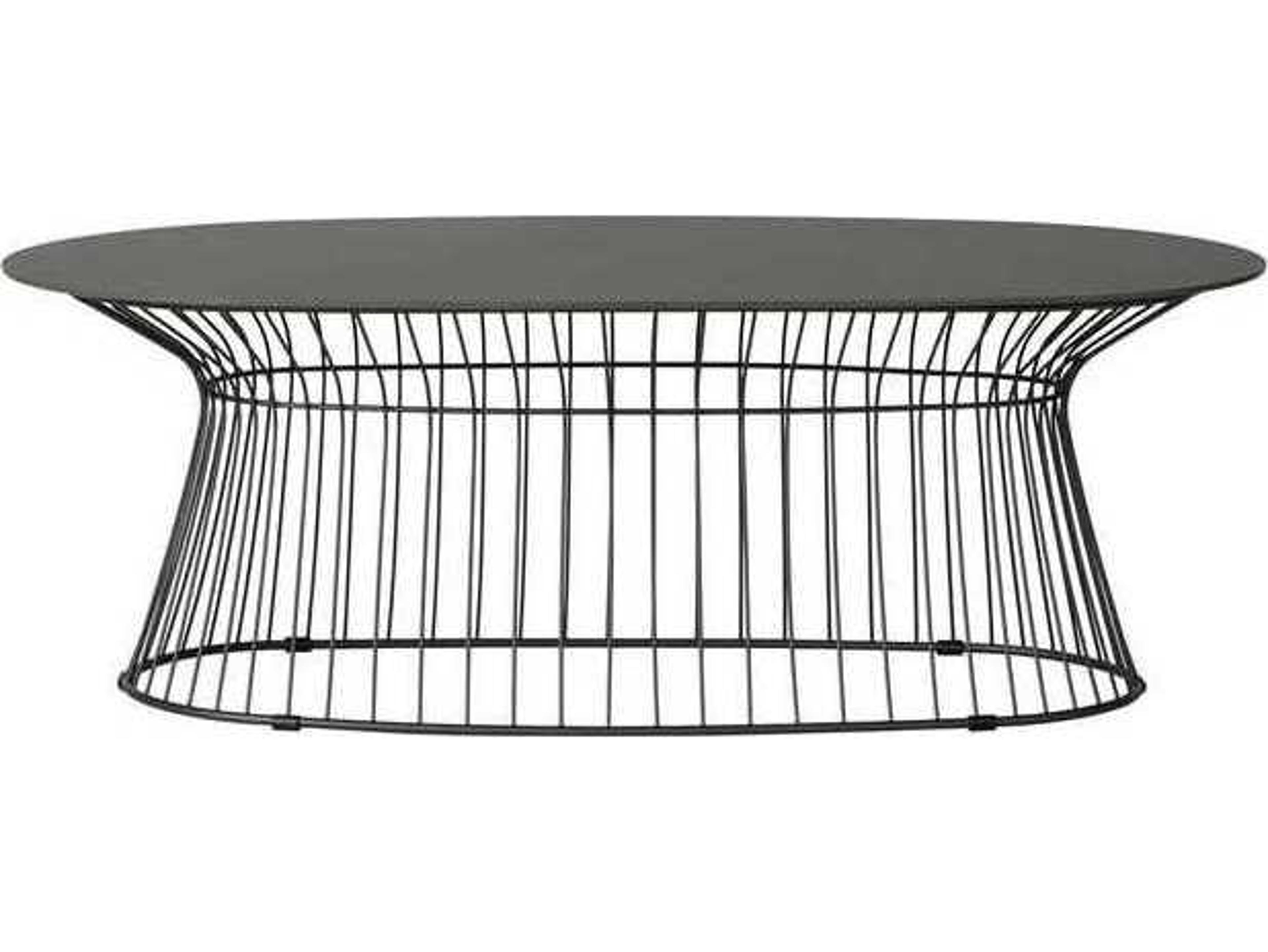 Lloyd Flanders Escape Aluminum Oval Coffee Table