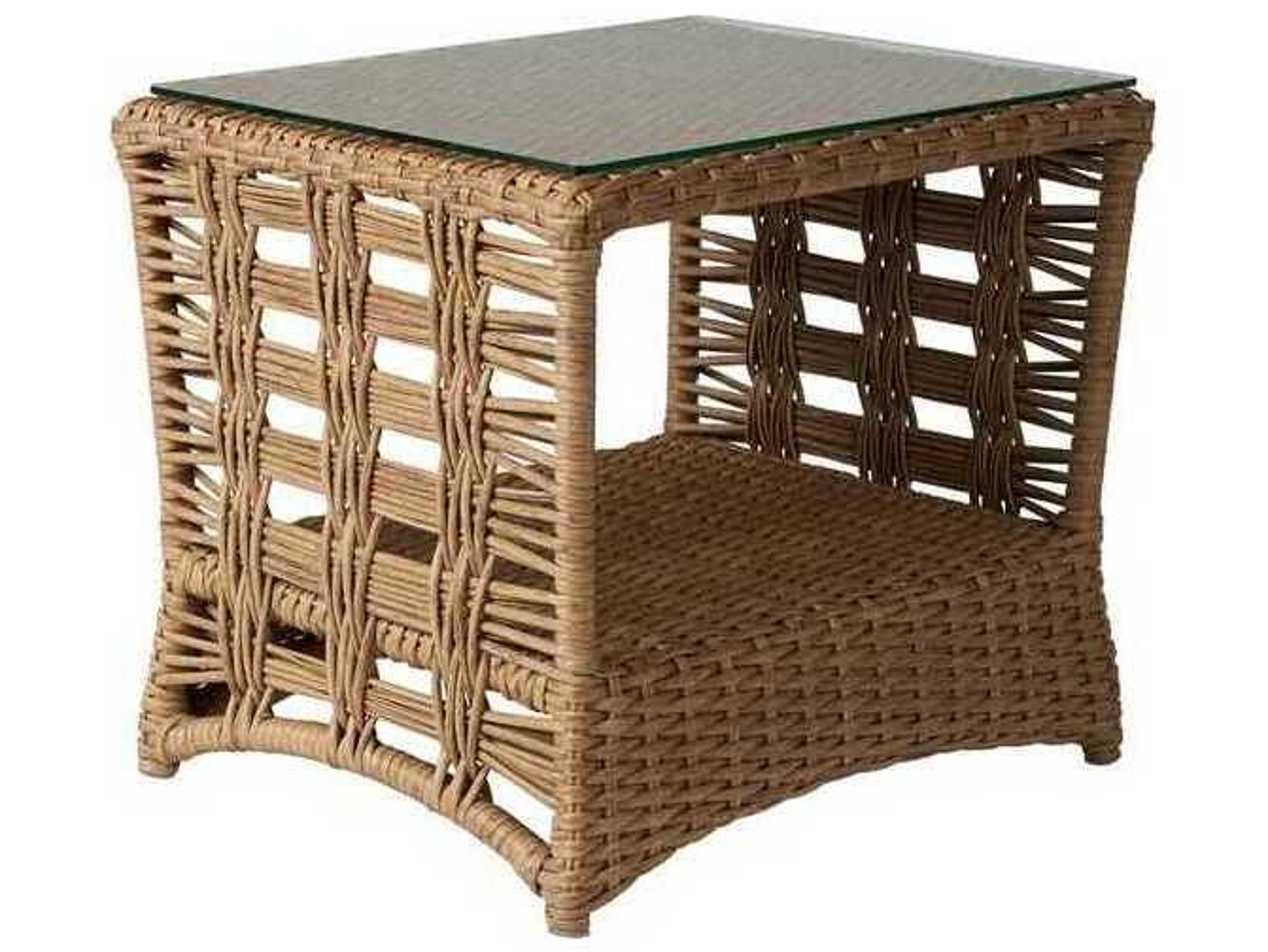 Lloyd Flanders Magnolia Wicker Rectangular Patio End Table