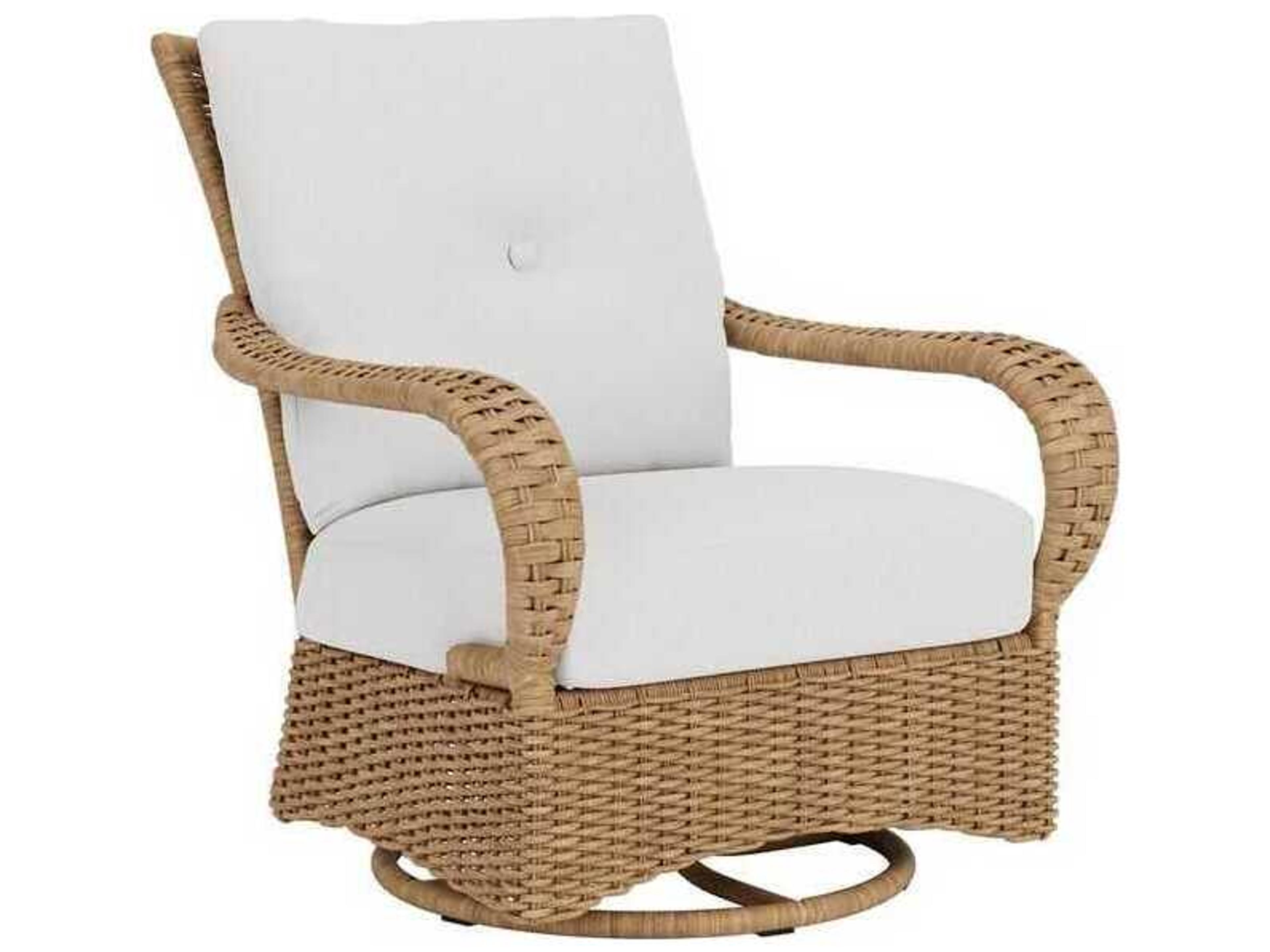 Lloyd Flanders Magnolia Wicker Swivel Glider Outdoor Lounge Chair