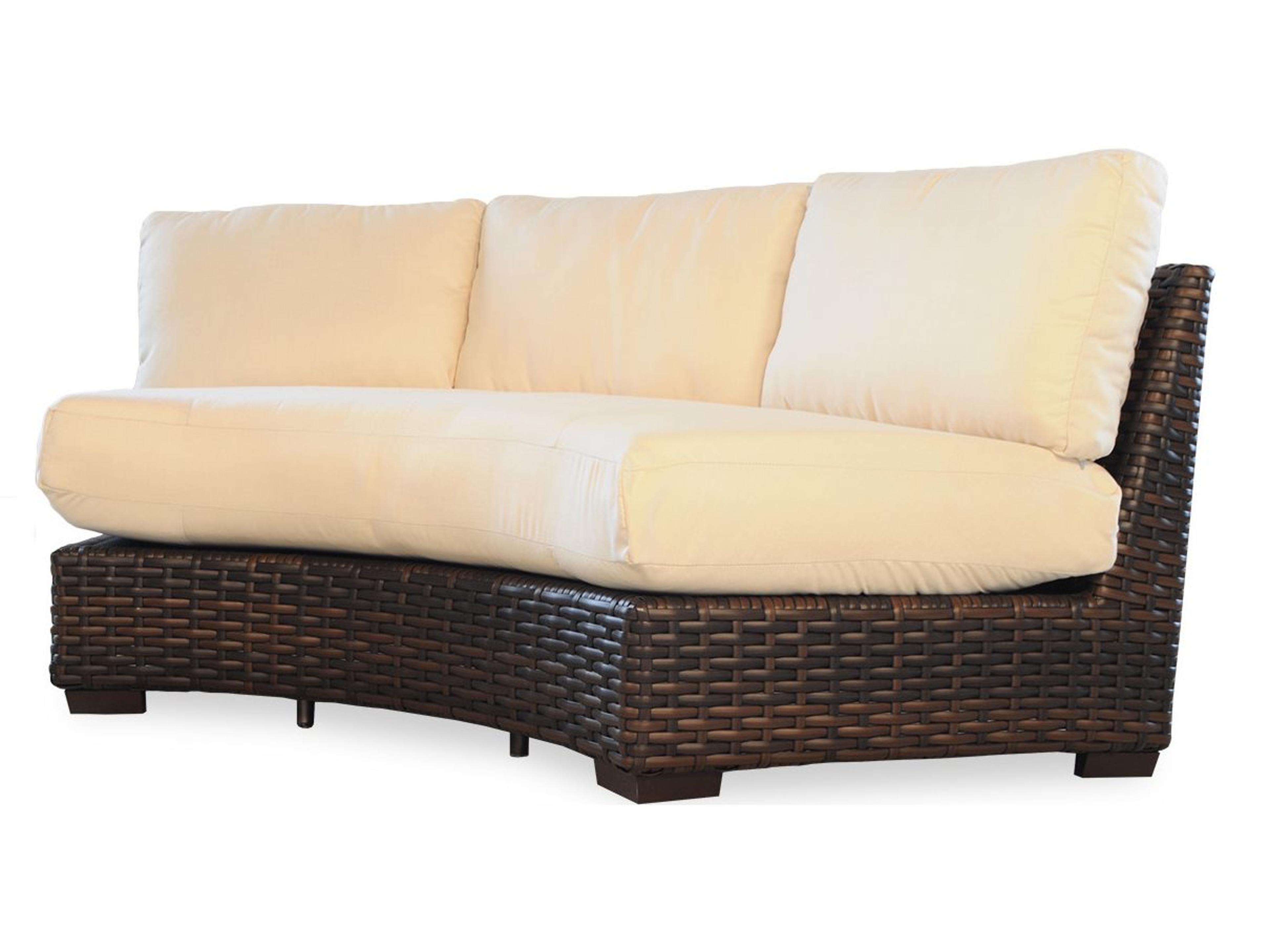Lloyd Flanders Contempo Wicker Curved Outdoor Sofa