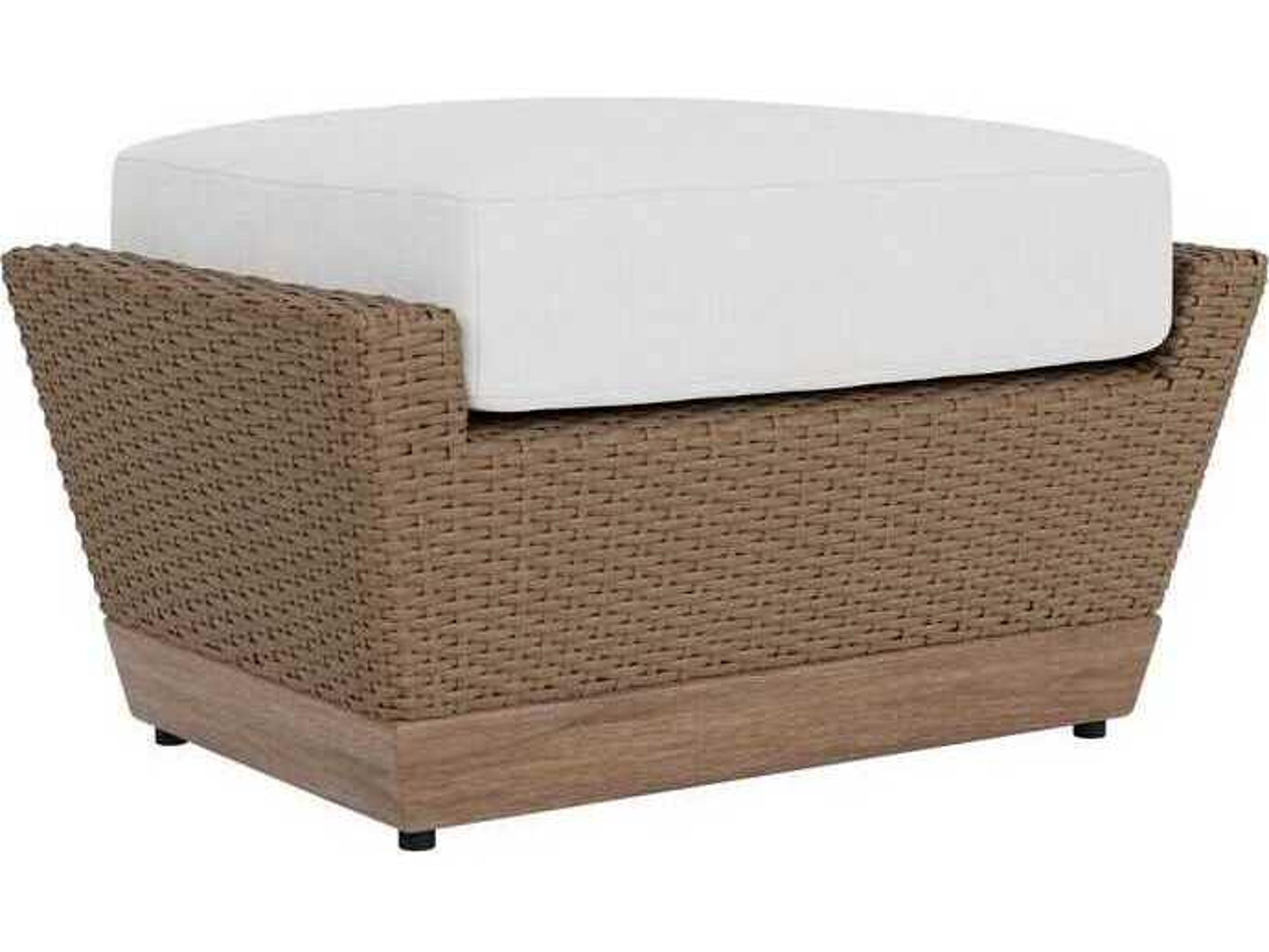 Lloyd Flanders Charisma Aluminum Wicker Ottoman