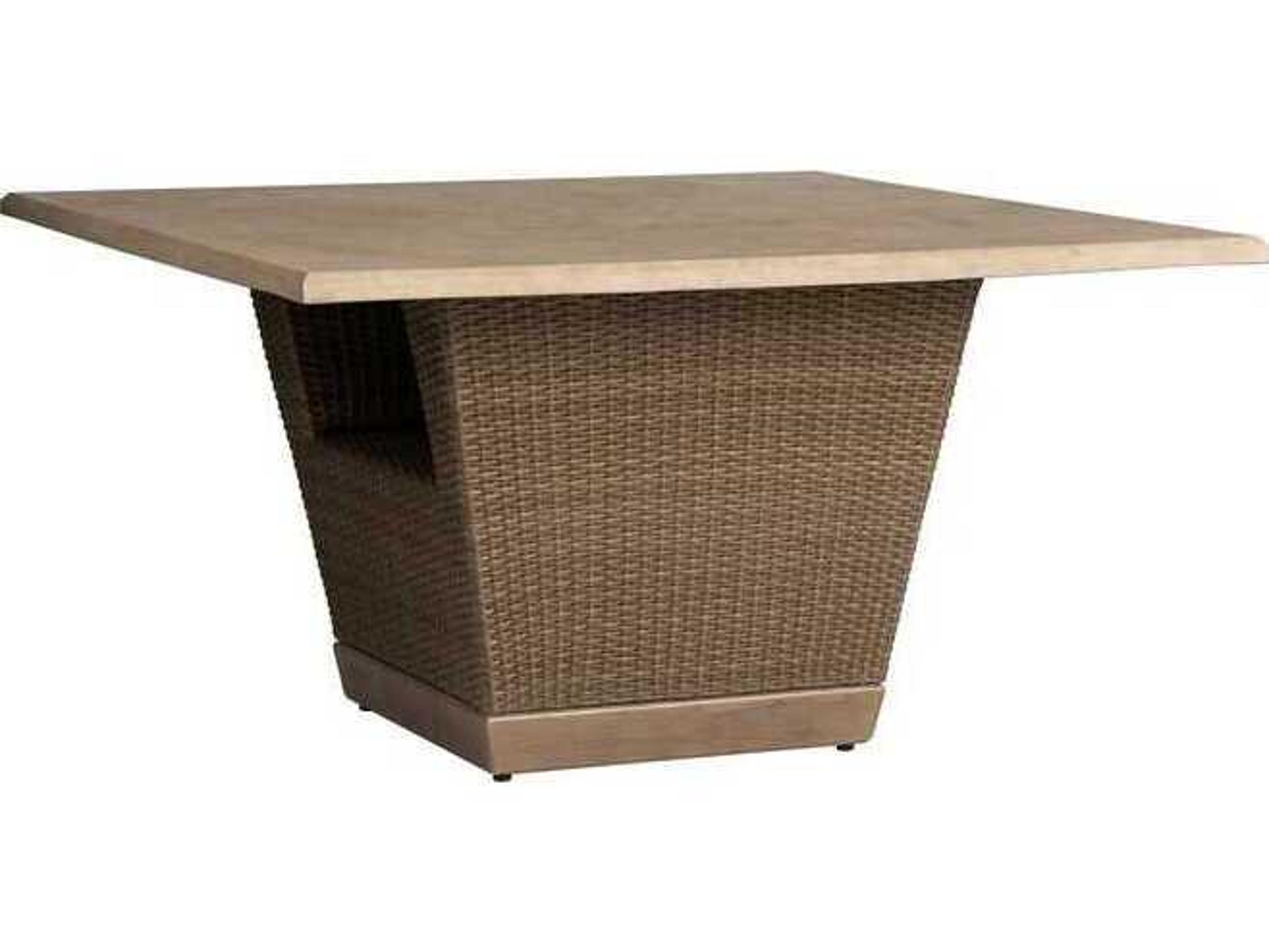 Lloyd Flanders Charisma Aluminum Wicker Square Dining Table