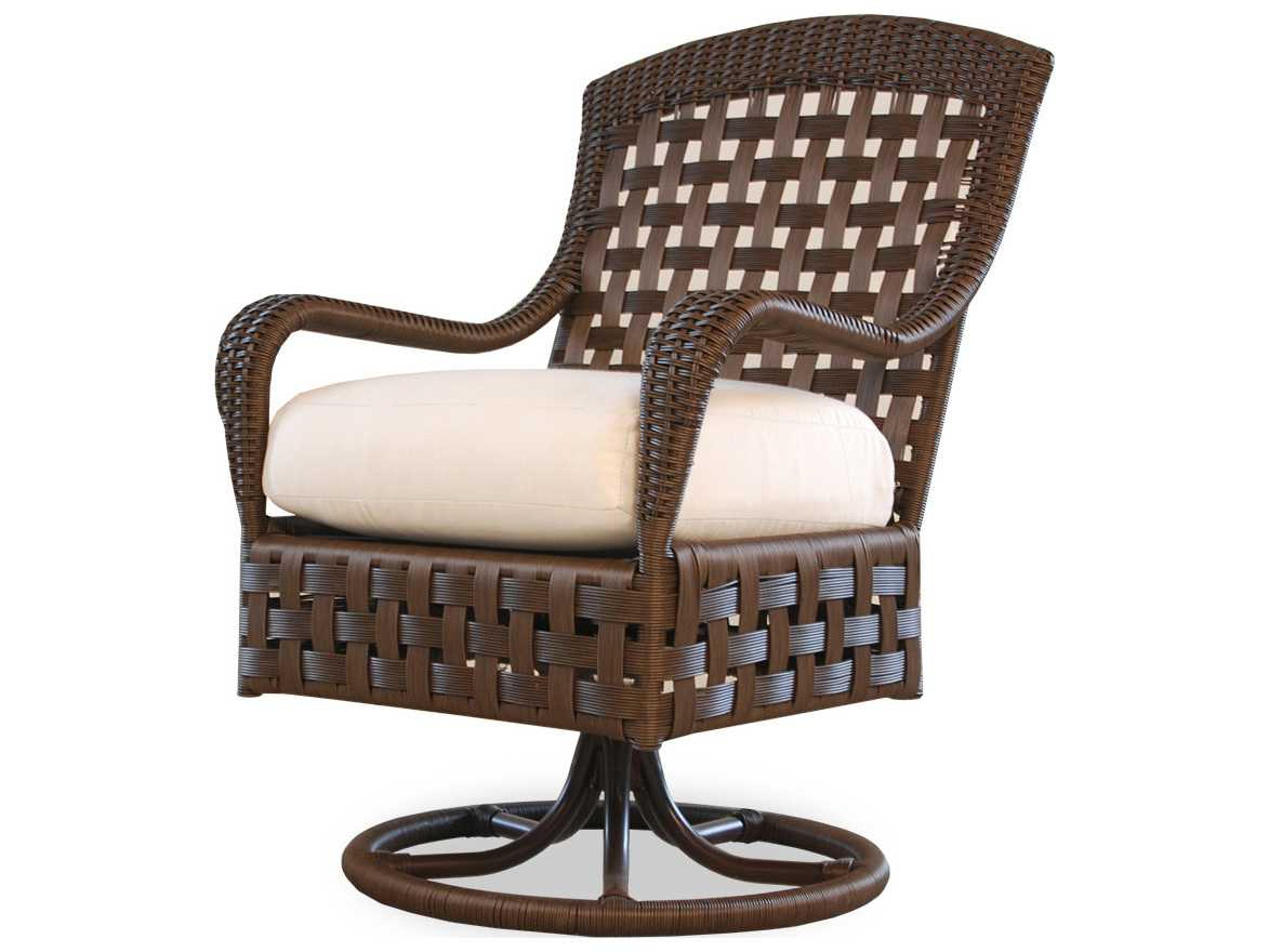 Lloyd Flanders Haven Wicker Swivel Patio Dining Arm Chair