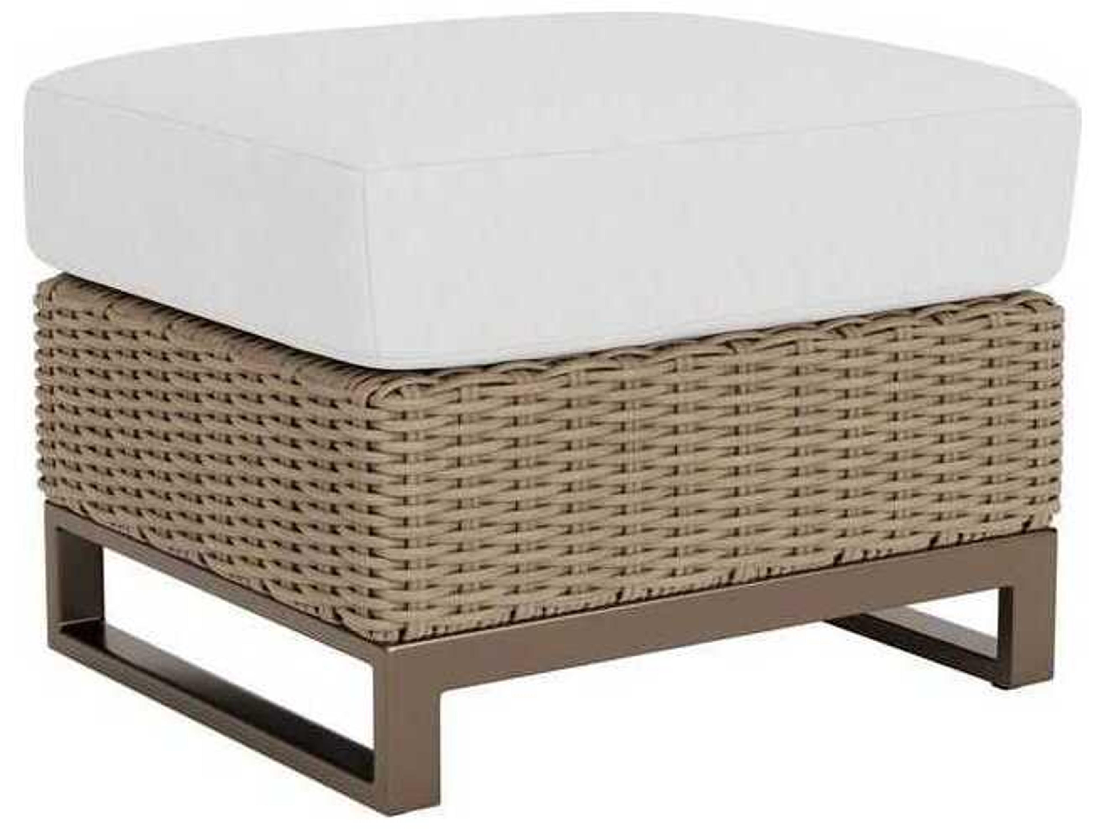 Lloyd Flanders Milan Wicker Outdoor Ottoman