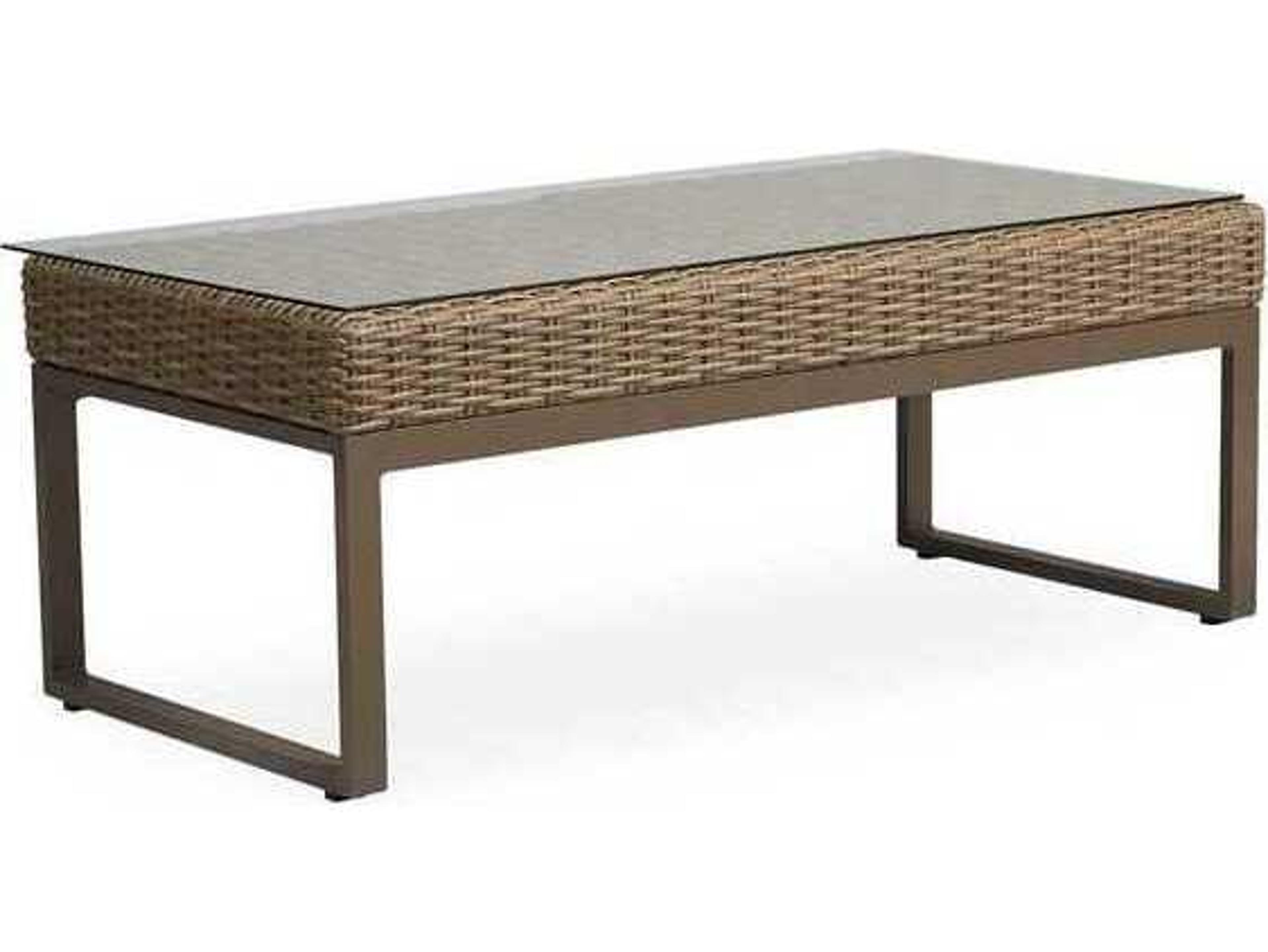 Lloyd Flanders Milan Wicker Rectangular Outdoor Patio Coffee Table
