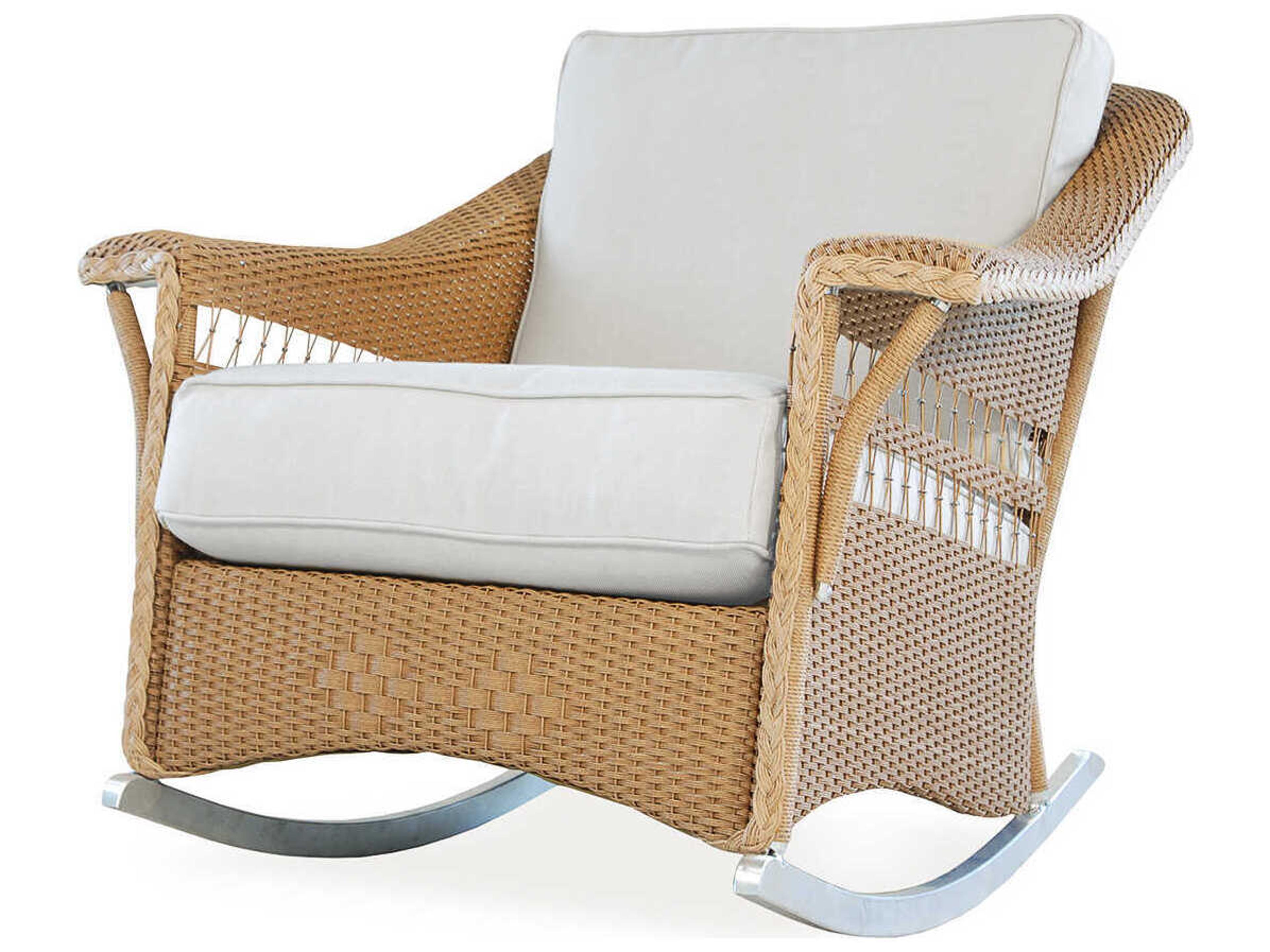 Lloyd Flanders Nantucket Wicker Rocker Outdoor Patio Lounge Chair