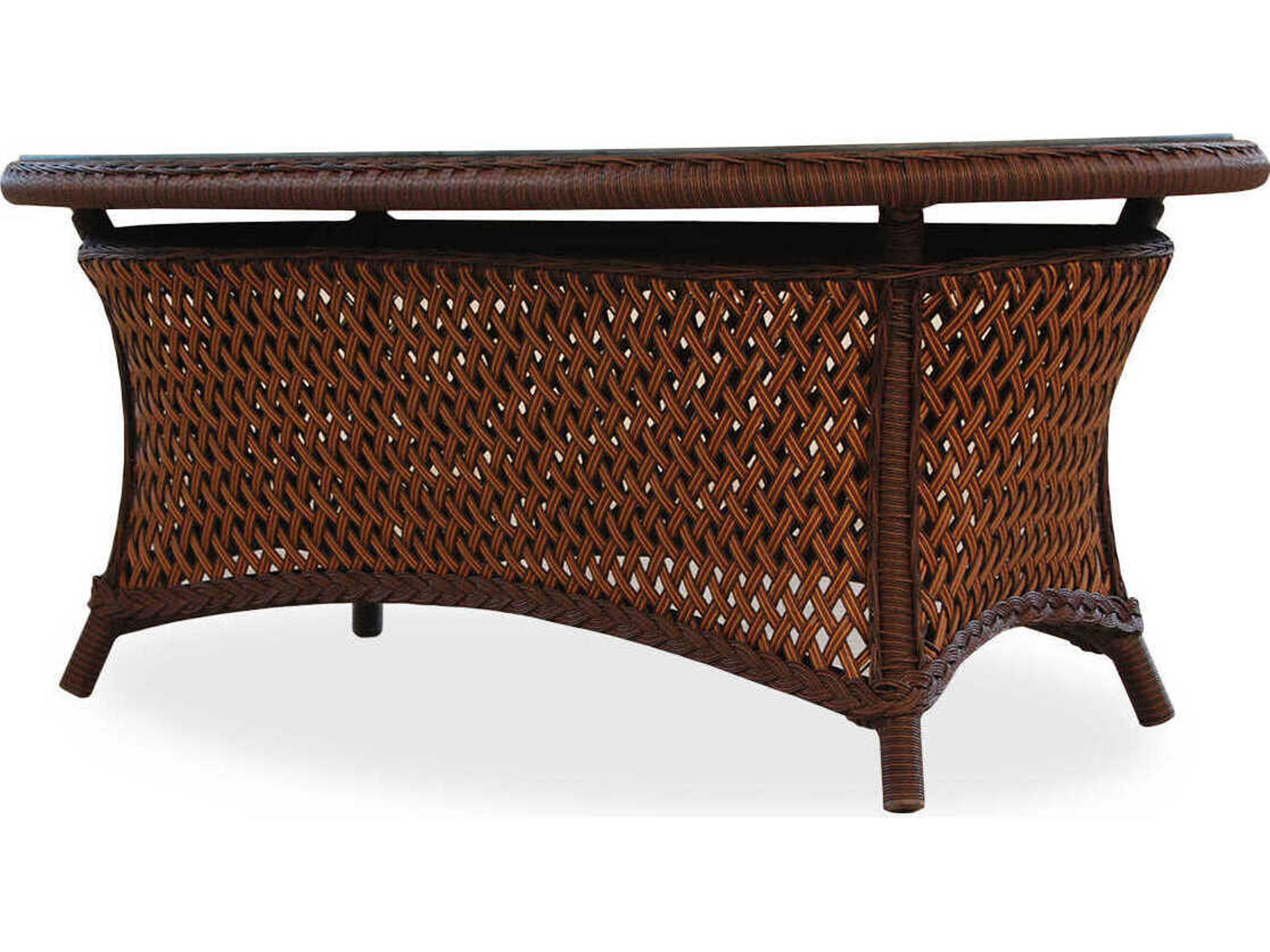 Lloyd Flanders Grand Traverse Wicker Oval Patio Coffee Table