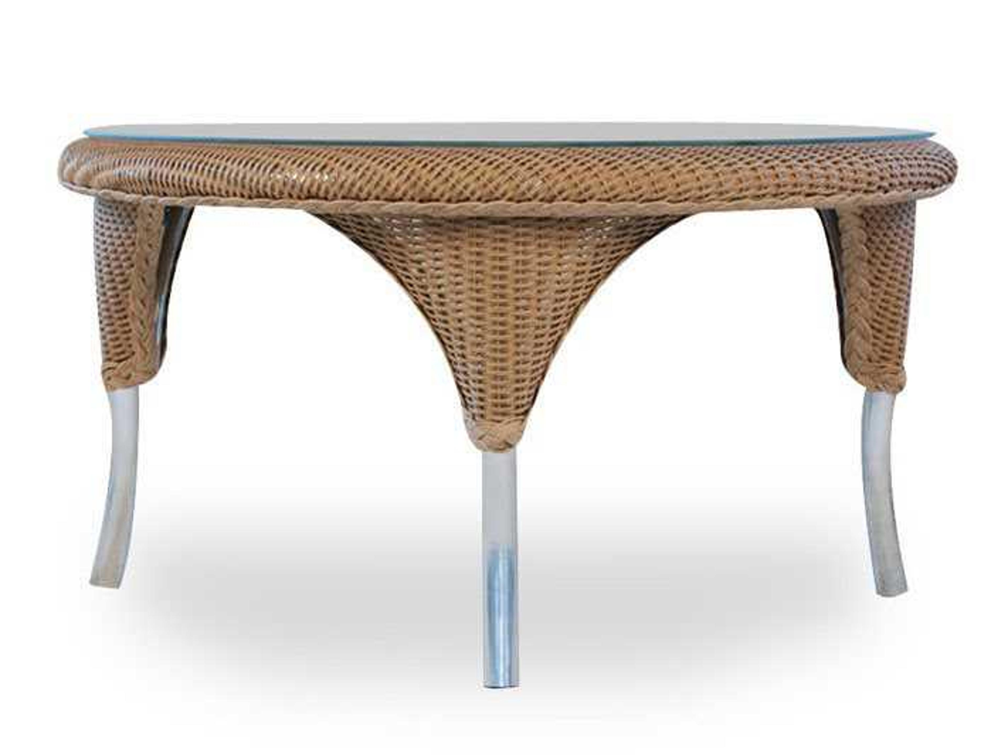 Lloyd Flanders Wicker Round Outdoor Patio Coffee Table