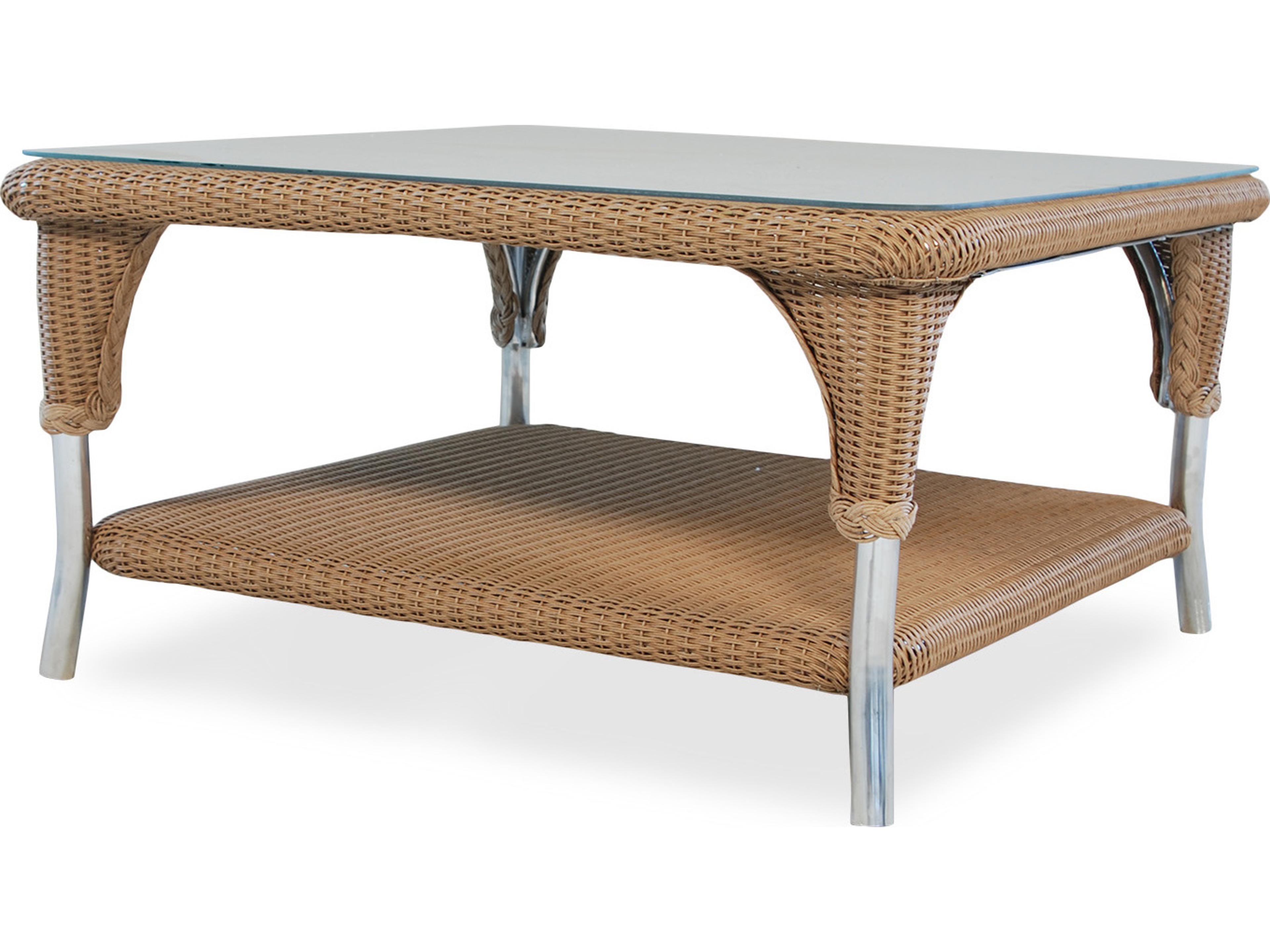 Lloyd Flanders Wicker Square Patio Coffee Table