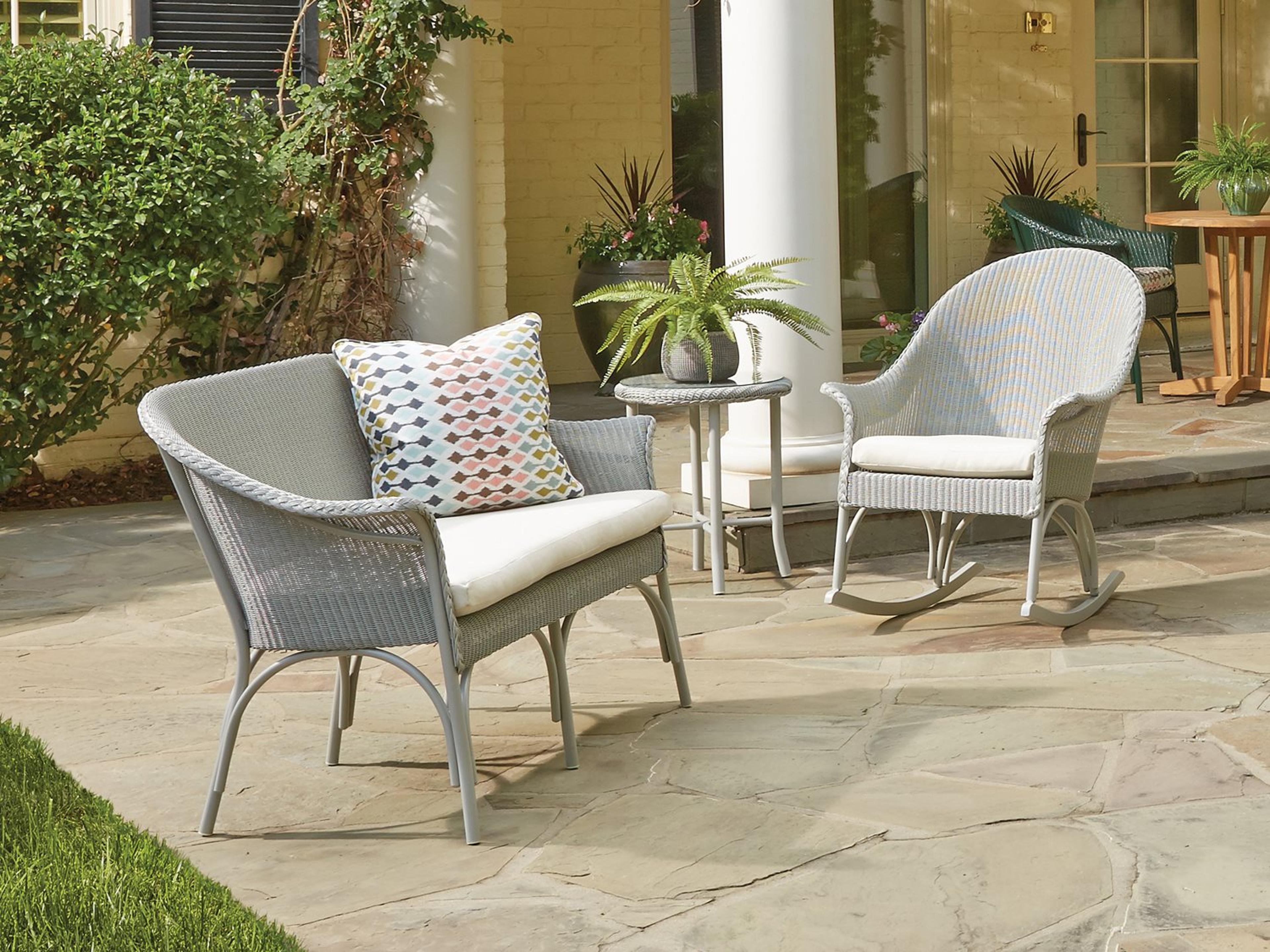 Lloyd Flanders All Seasons Country Wicker Outdoor Patio Lounge Set