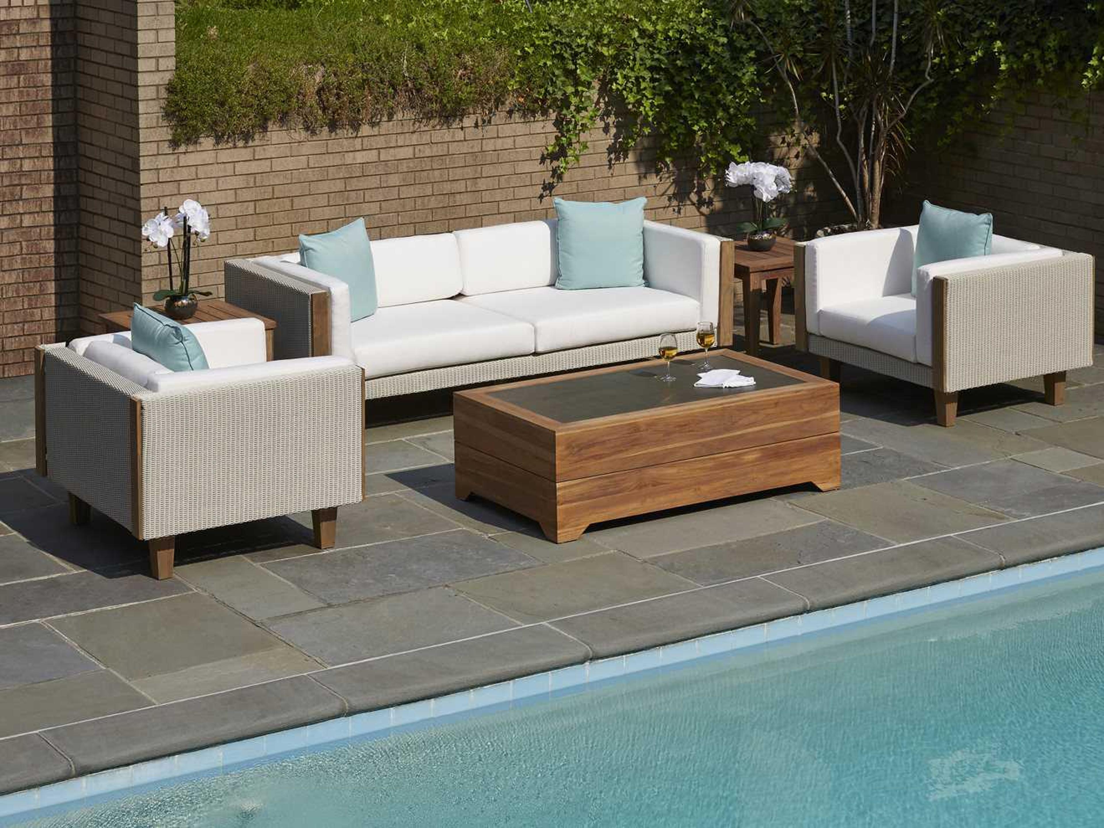 Lloyd Flanders Catalina Wicker Outdoor Patio Lounge Set