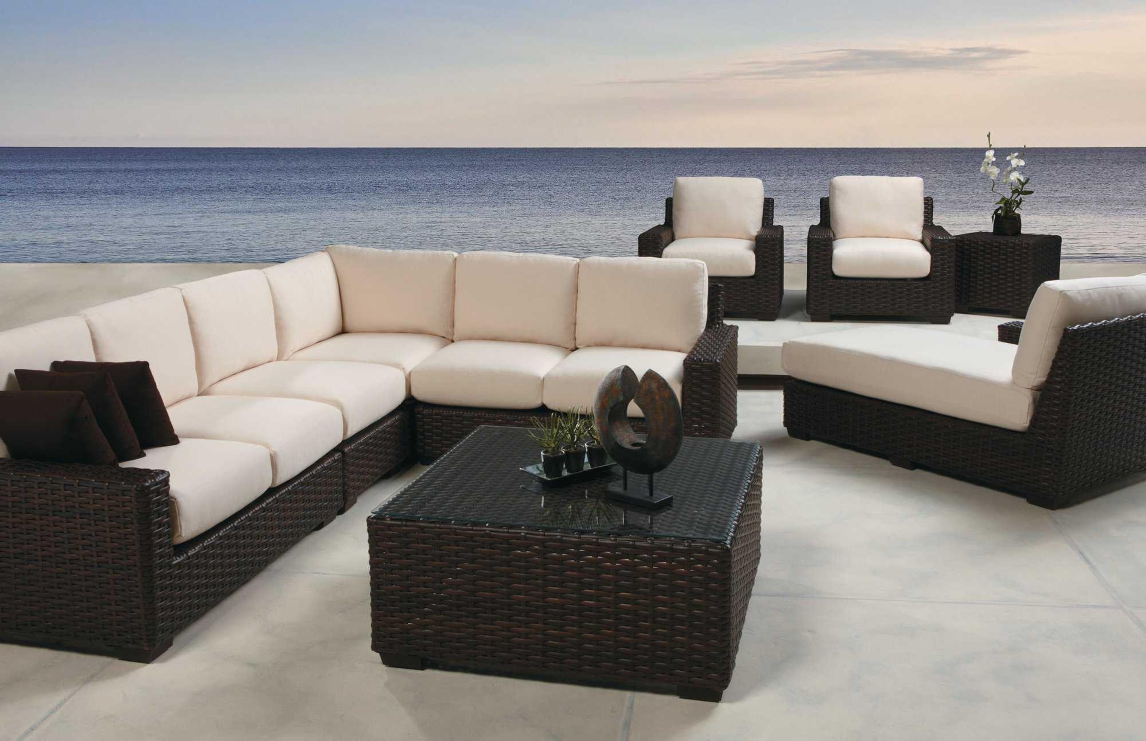 Lloyd Flanders Contempo Wicker Sectional Outdoor Patio Lounge Set