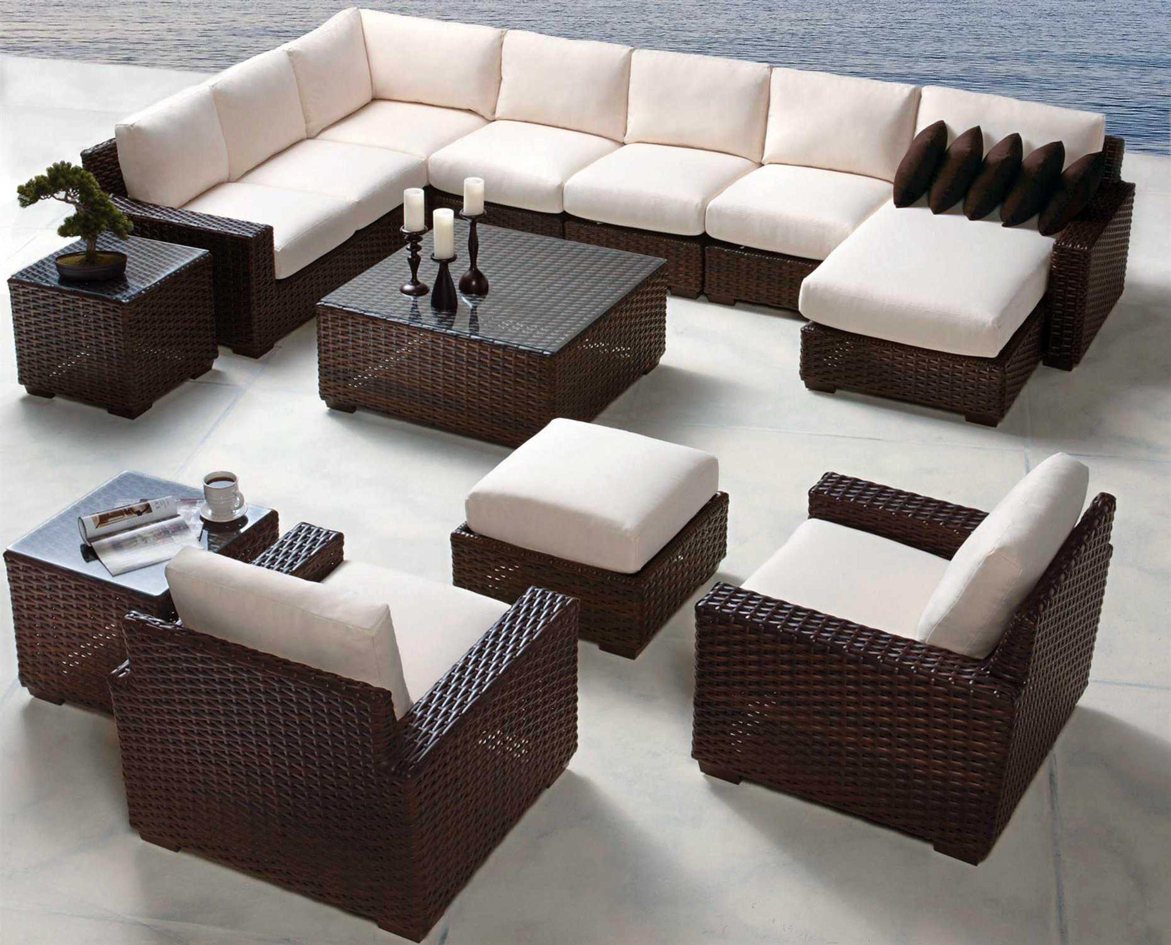 Lloyd Flanders Contempo Wicker Cushion Patio Lounge Set