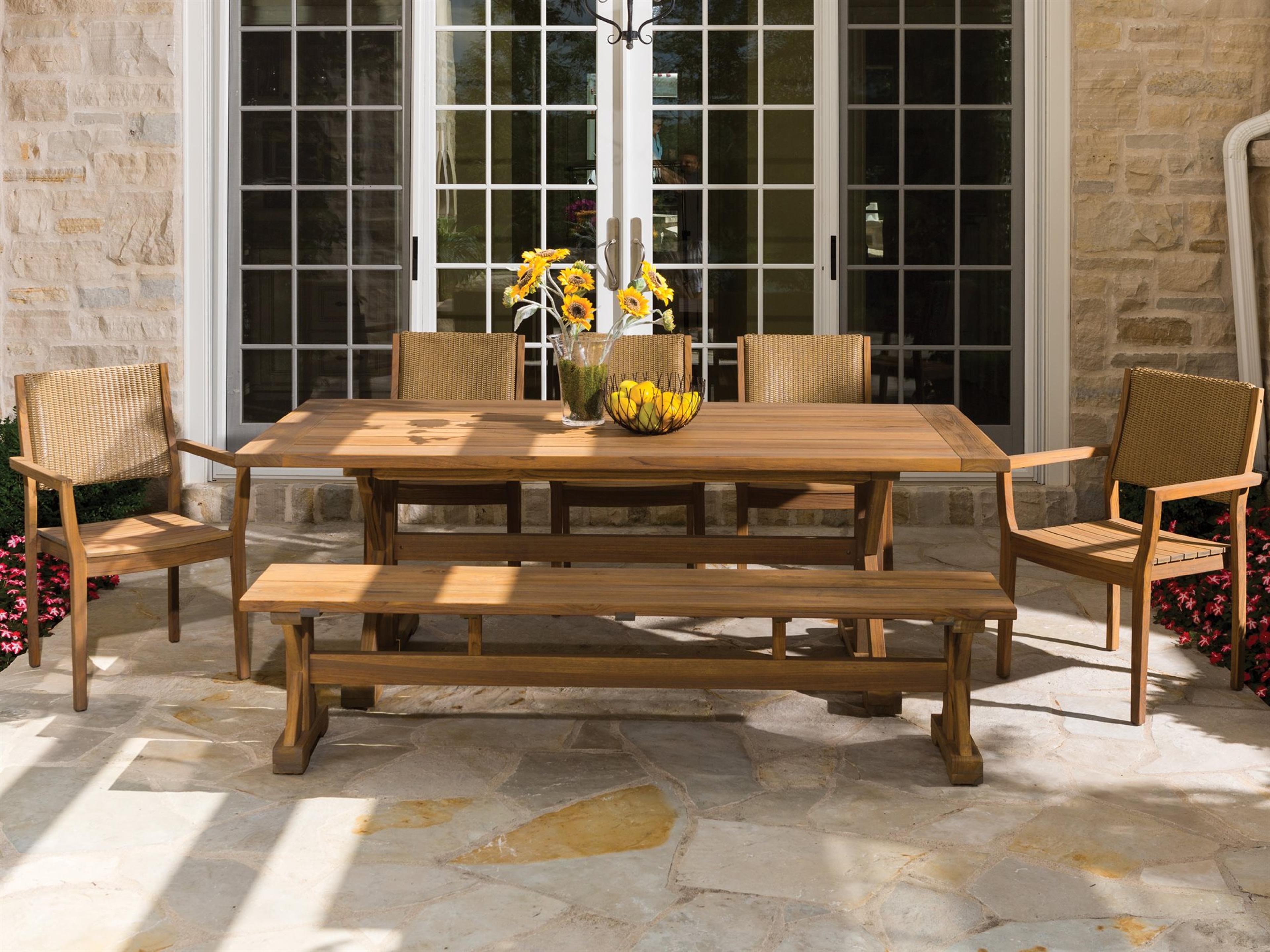 Lloyd Flanders Dining & Accessories Teak Patio Dining Set