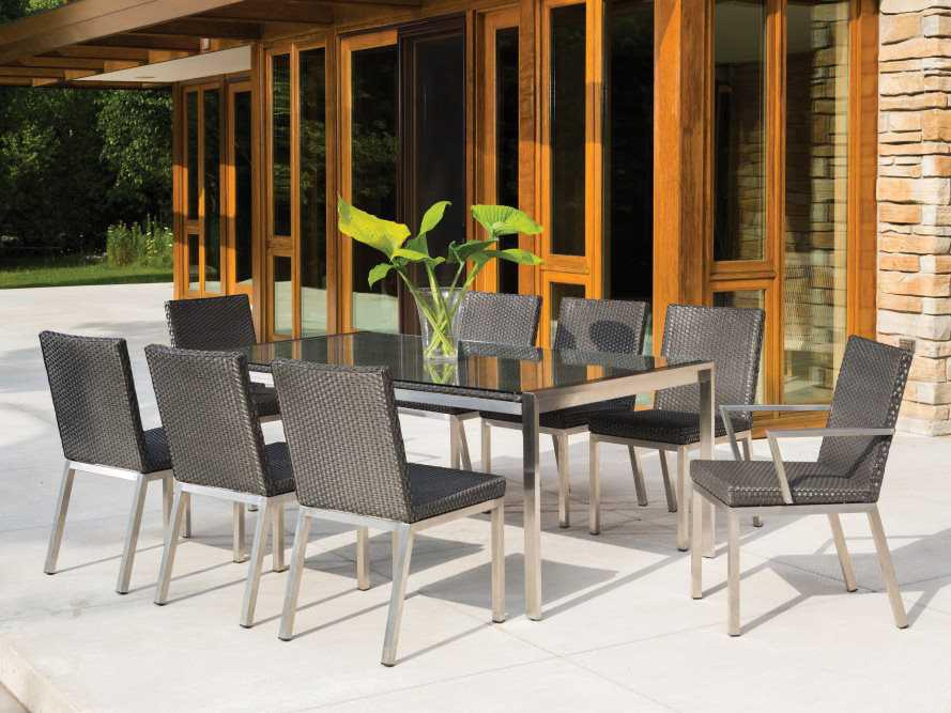 Lloyd Flanders Elements Steel Wicker Outdoor Dining Set
