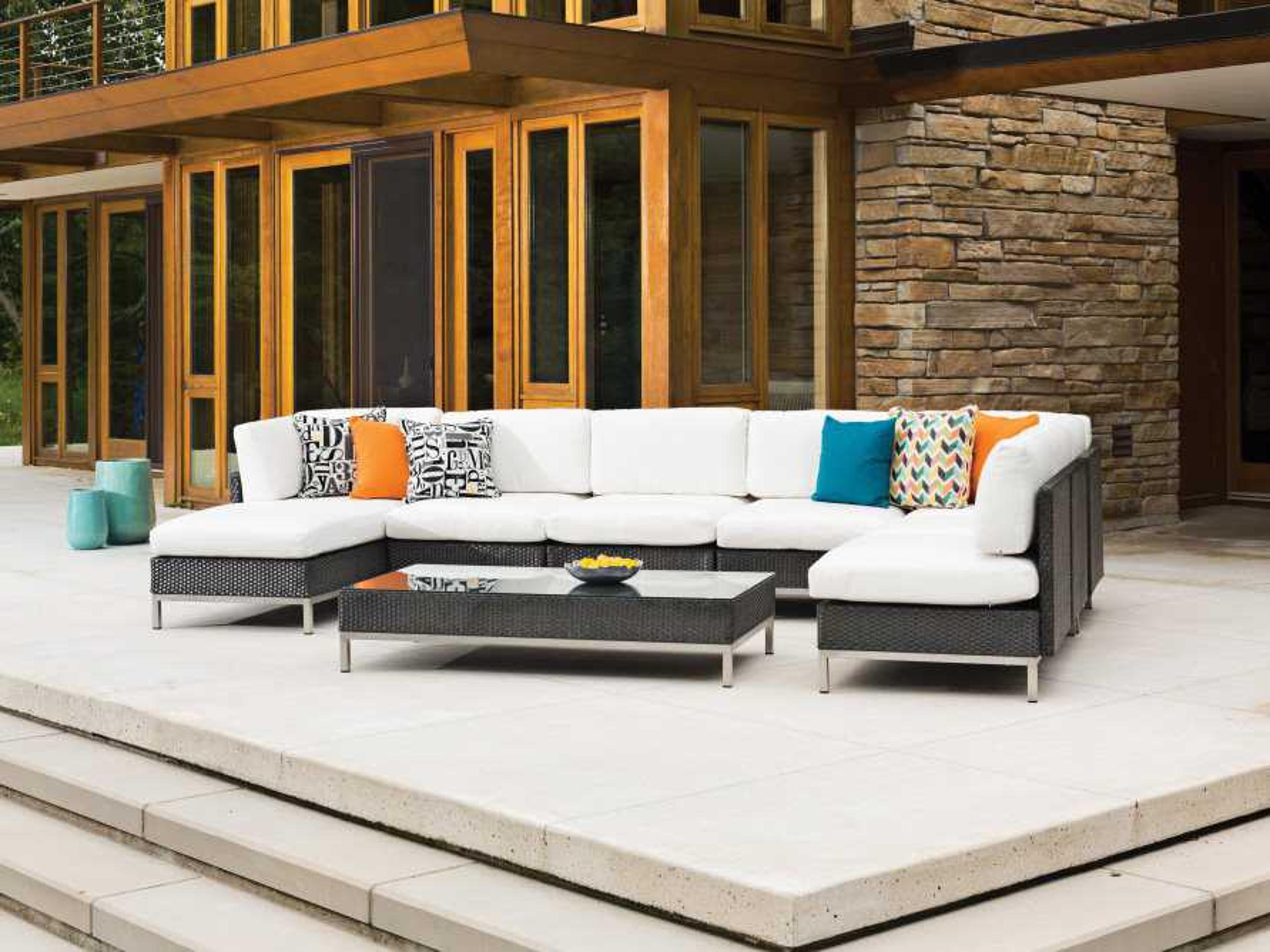 Lloyd Flanders Elements Steel Wicker Outdoor Lounge Set