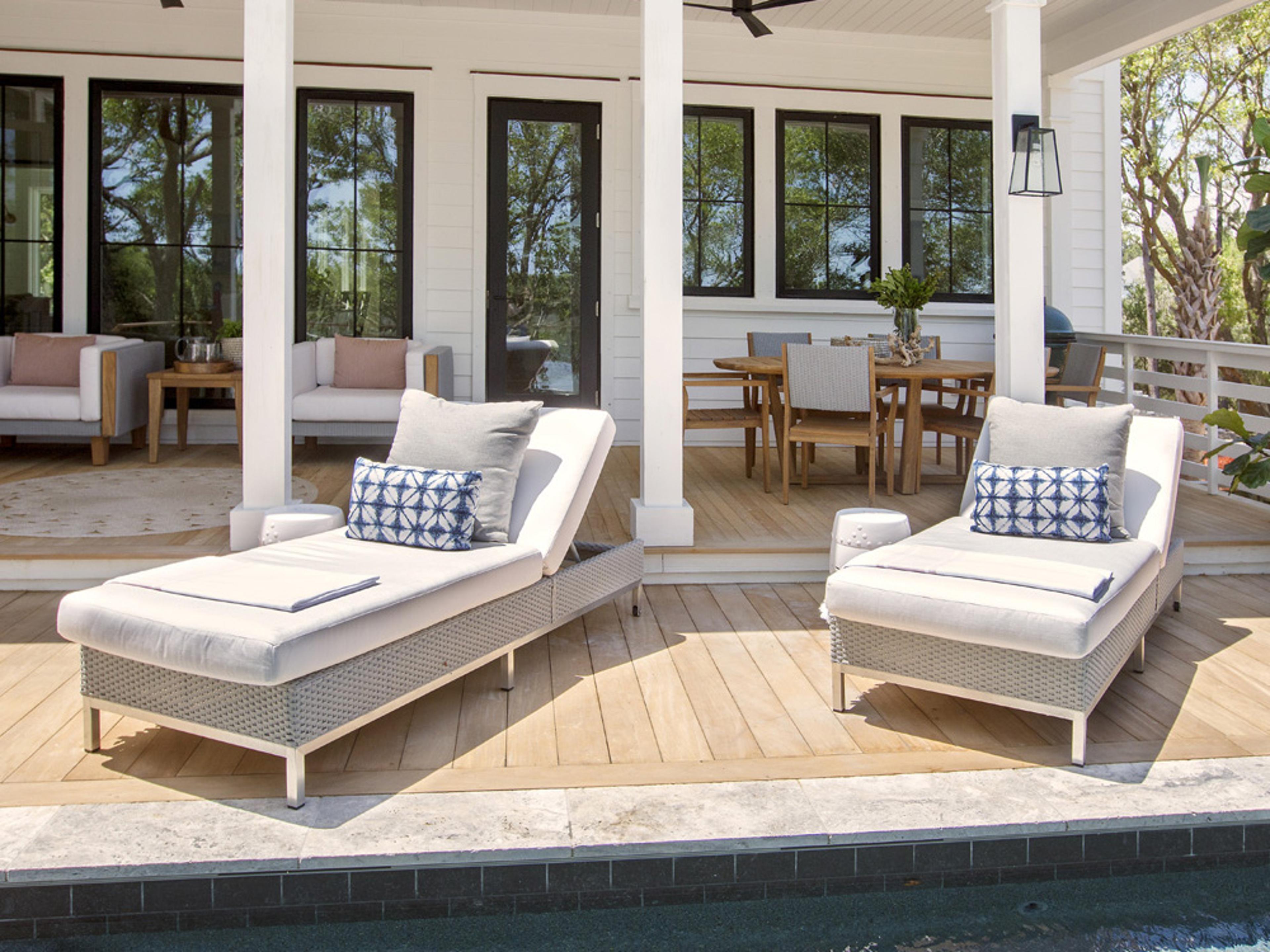 Lloyd Flanders Elements Wicker Cushion Patio Lounge Set