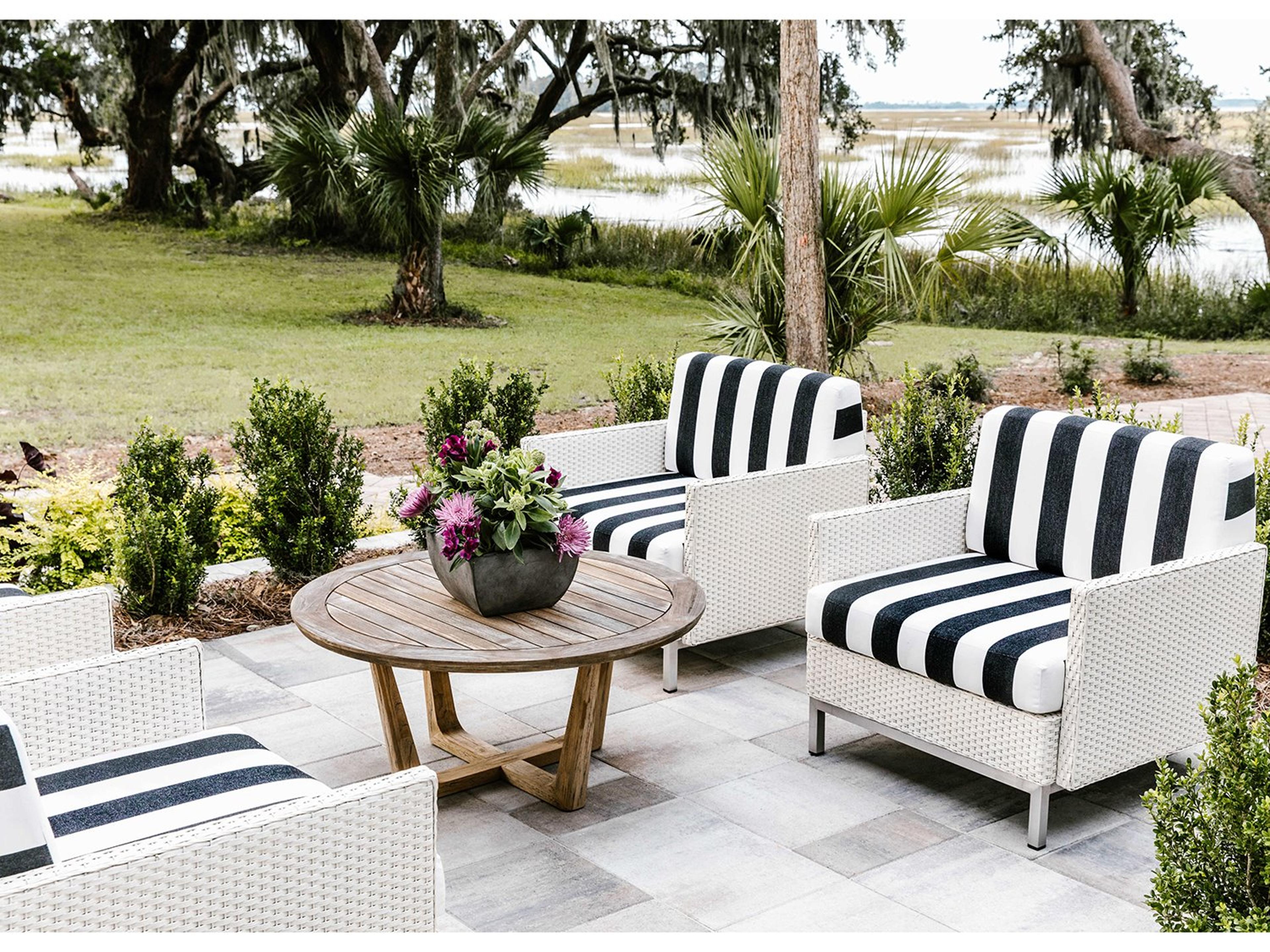 Lloyd Flanders Elements Steel Wicker Patio Lounge Set