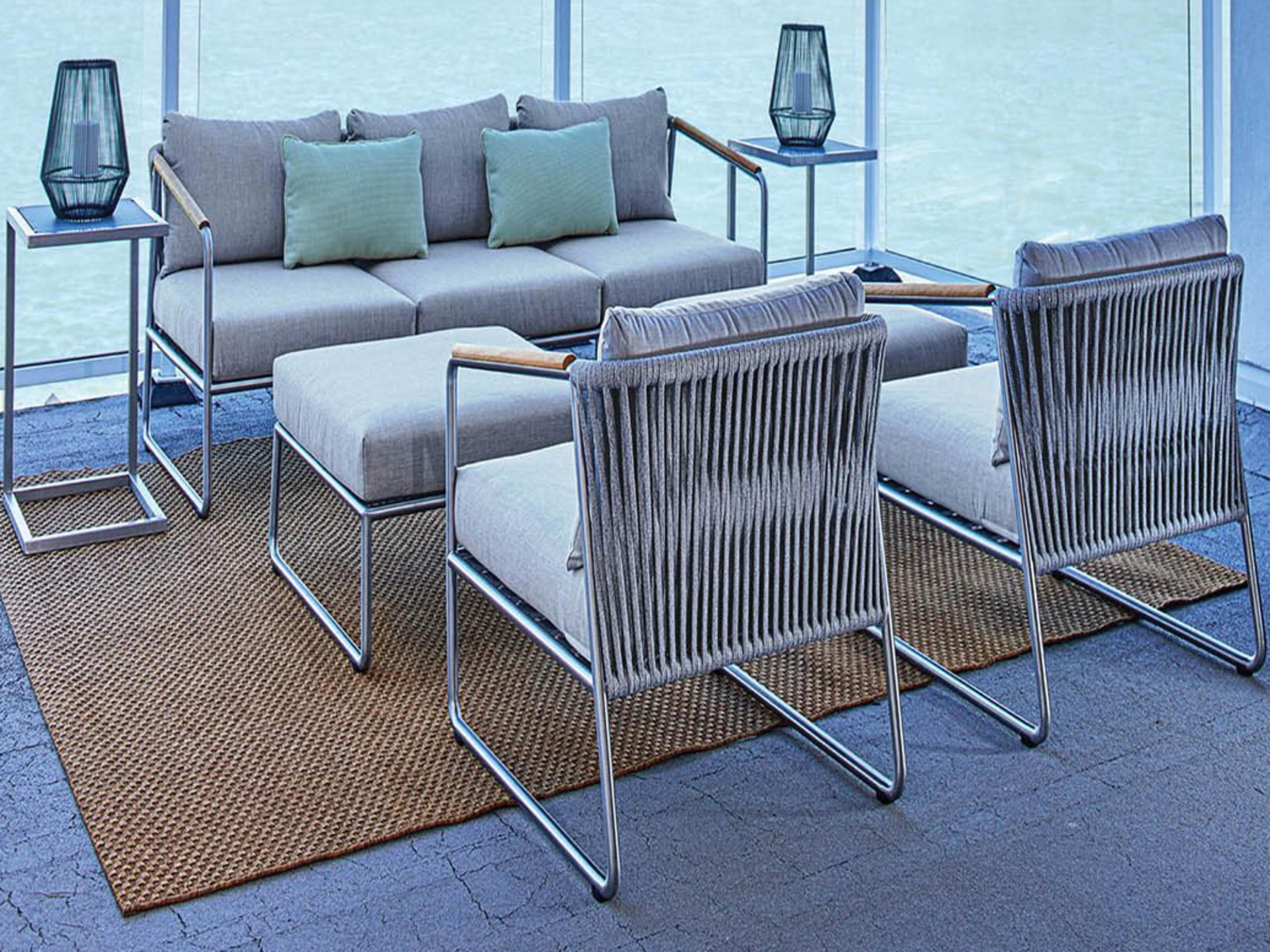 Lloyd Flanders Elevation Stainless Steel Outdoor Lounge Set