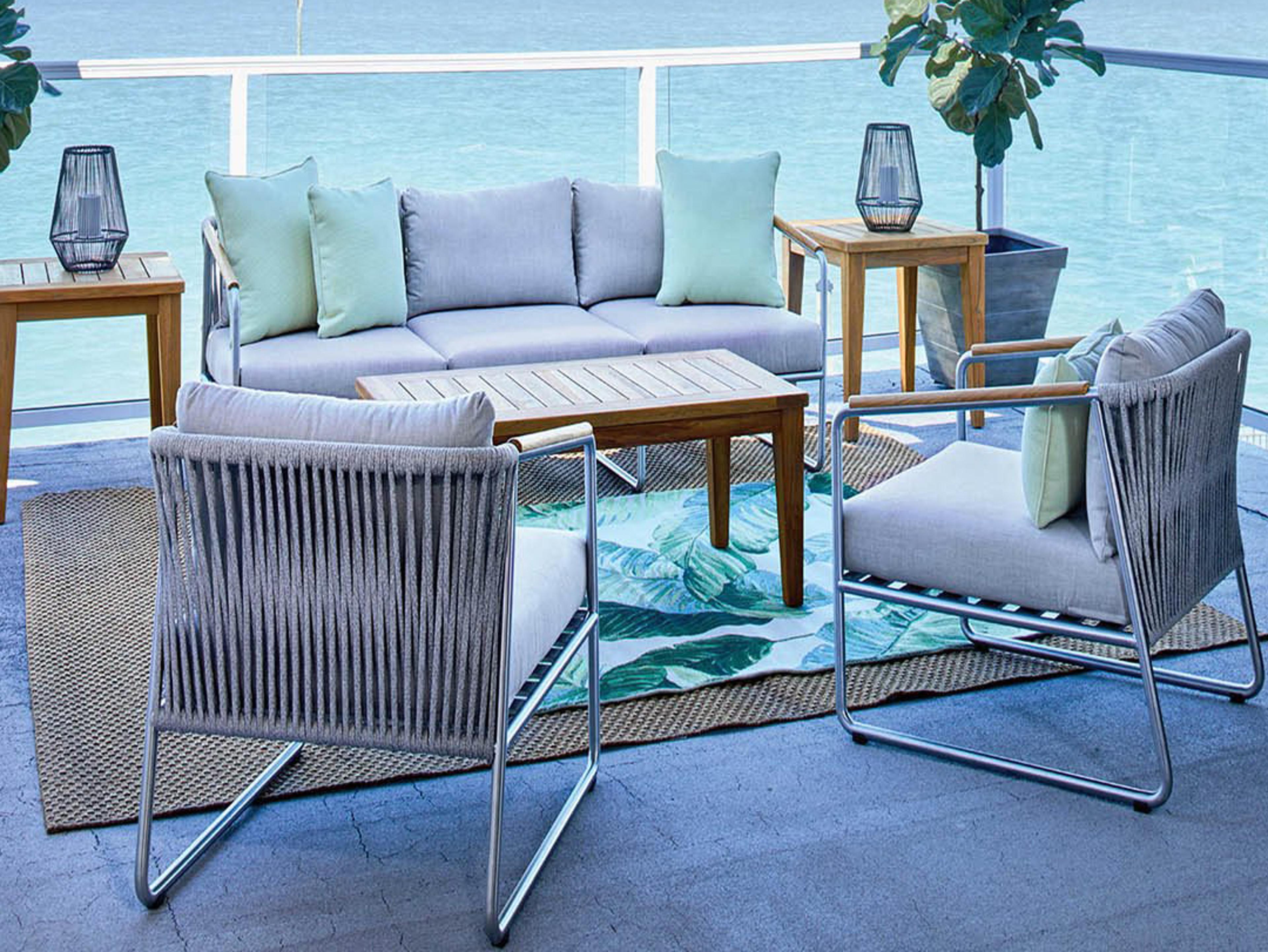 Lloyd Flanders Elevation Stainless Steel Patio Lounge Set