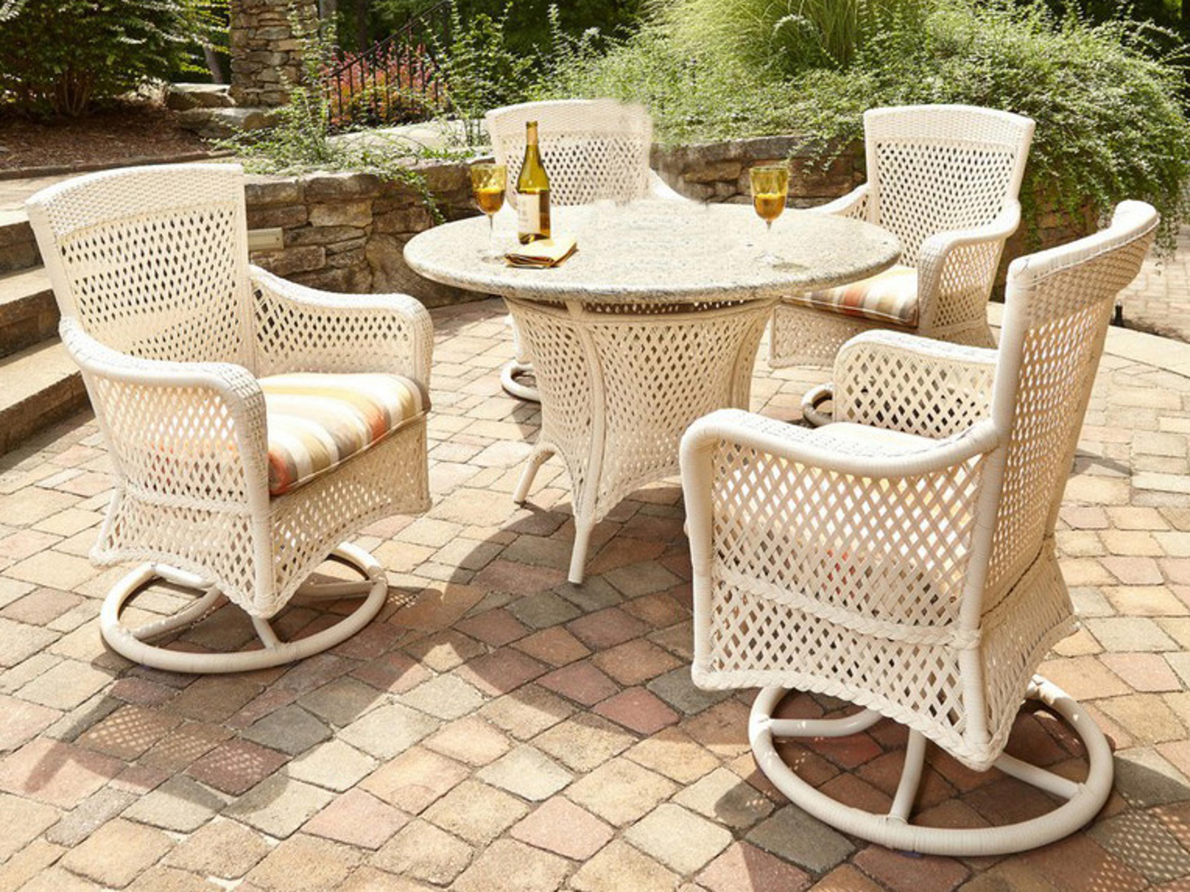 Lloyd Flanders Grand Traverse Wicker Cushion Outdoor Patio Lounge Set