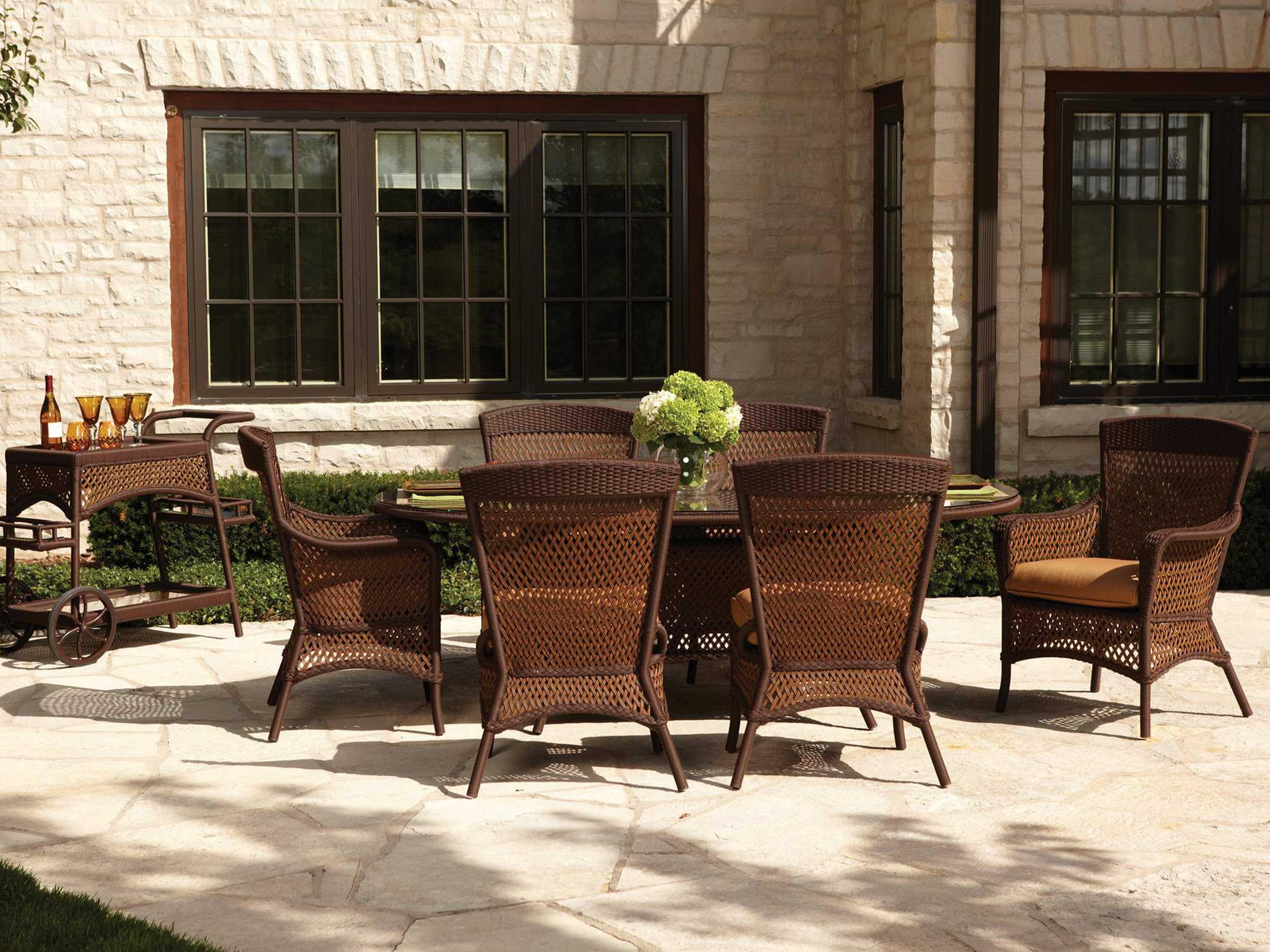 Lloyd Flanders Grand Traverse Wicker Outdoor Dining Set
