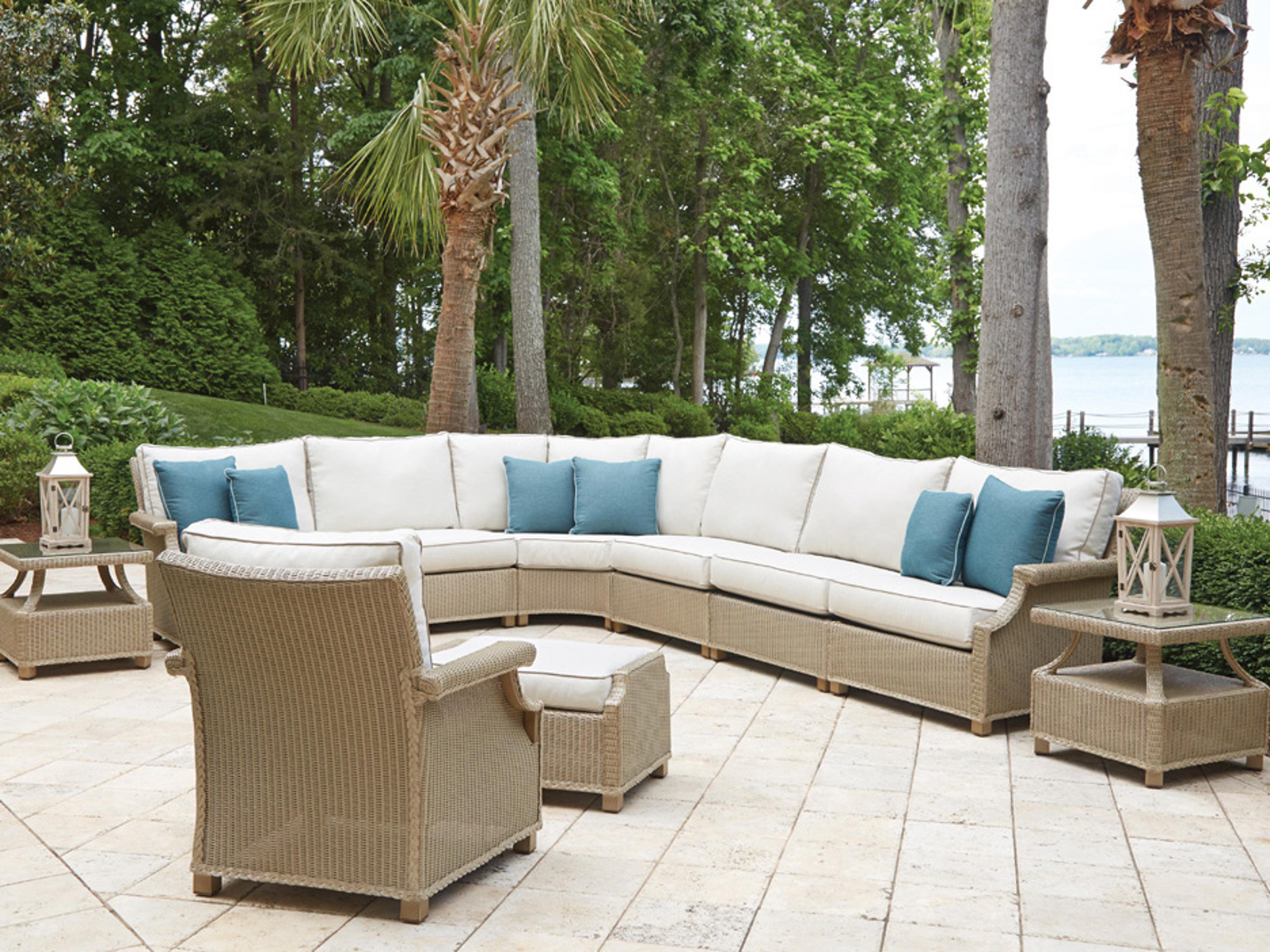 Lloyd Flanders Hamptons Wicker Cushion Outdoor Patio Lounge Set