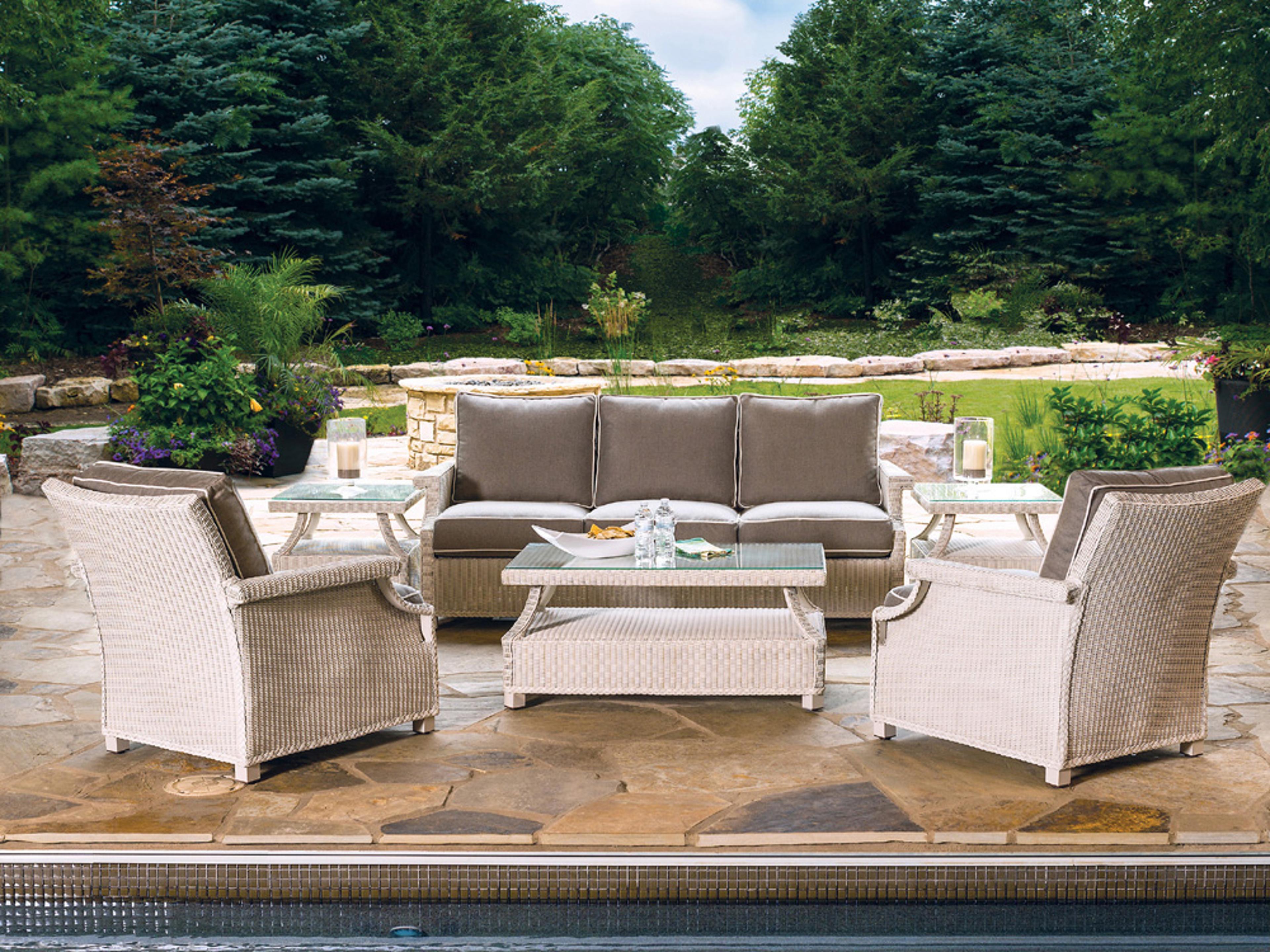 Lloyd Flanders Hamptons Wicker Cushion Outdoor Lounge Set