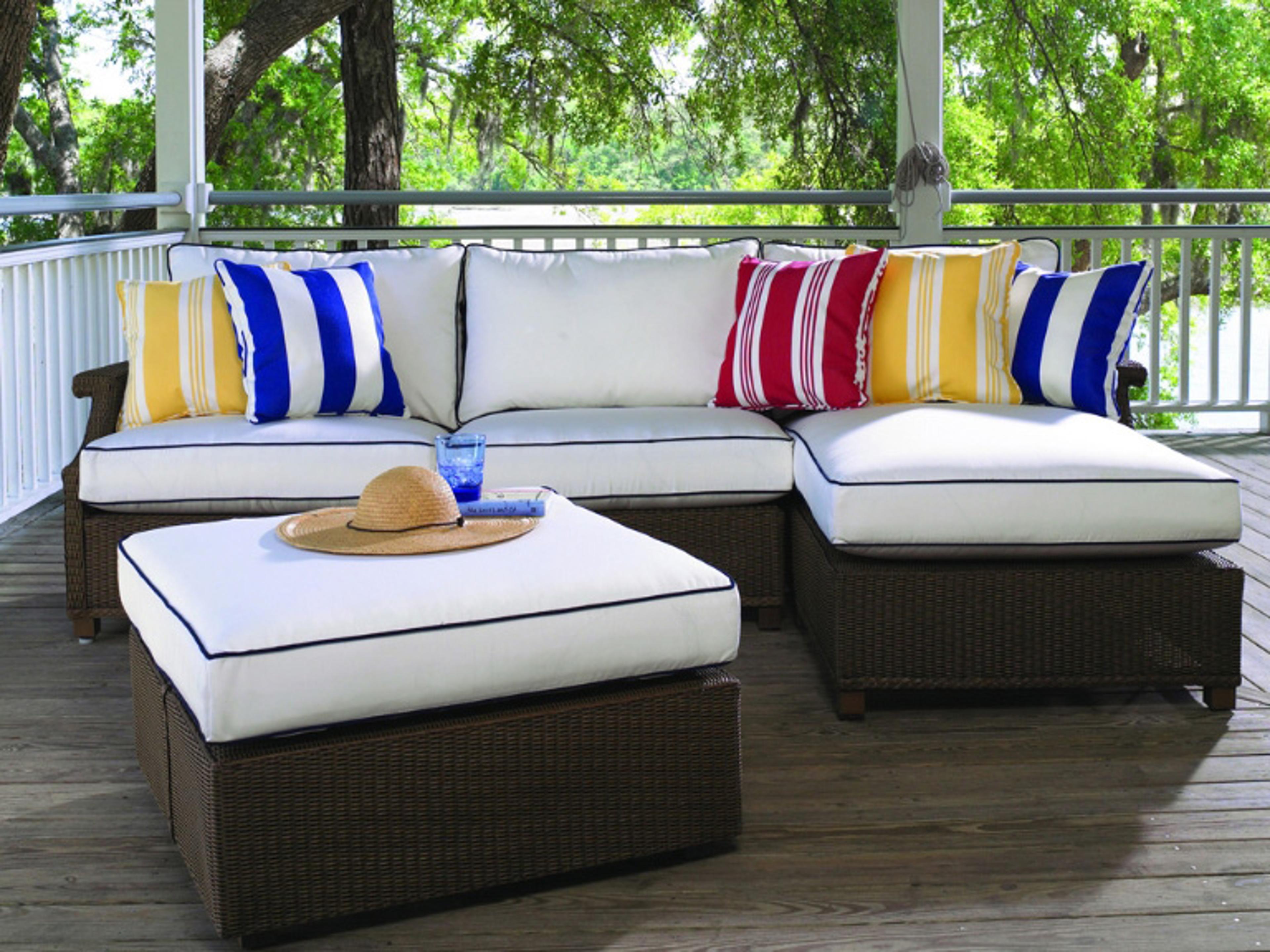 Lloyd Flanders Hamptons Wicker Cushion Outdoor Patio Lounge Set