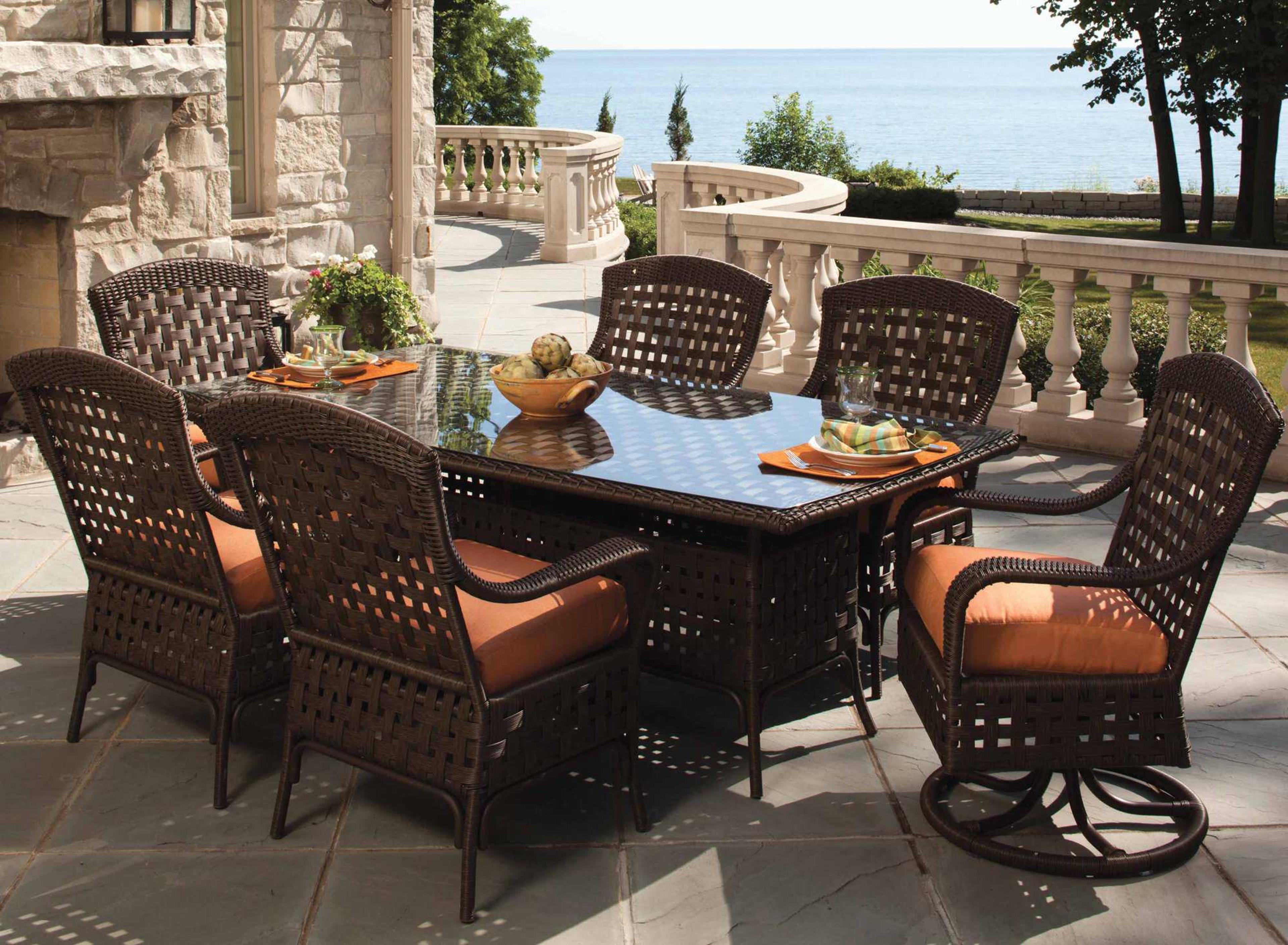 Lloyd Flanders Haven Wicker Outdoor Patio Dining Set