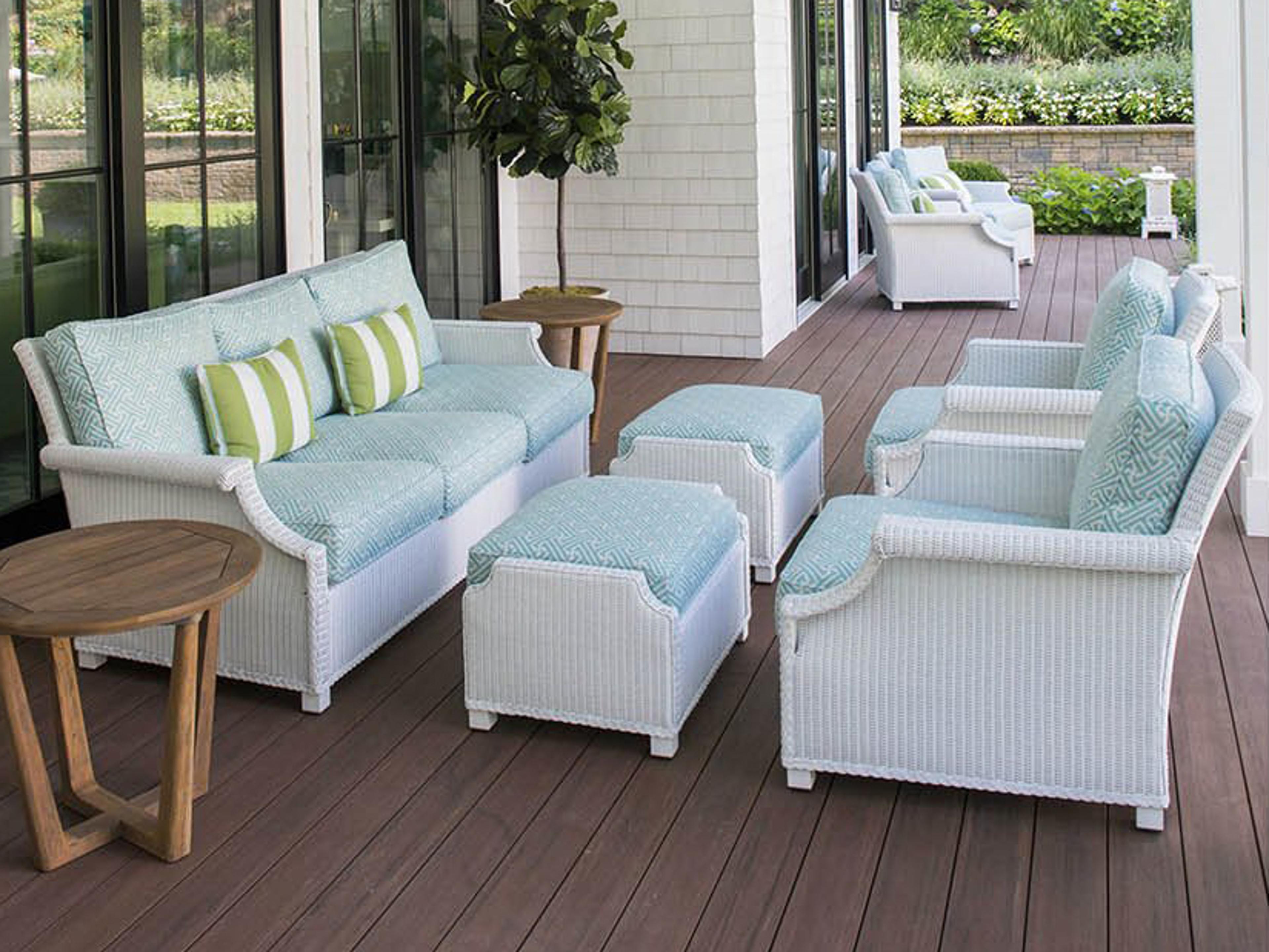 Lloyd Flanders Hamptons Wicker Cushion Outdoor Lounge Set