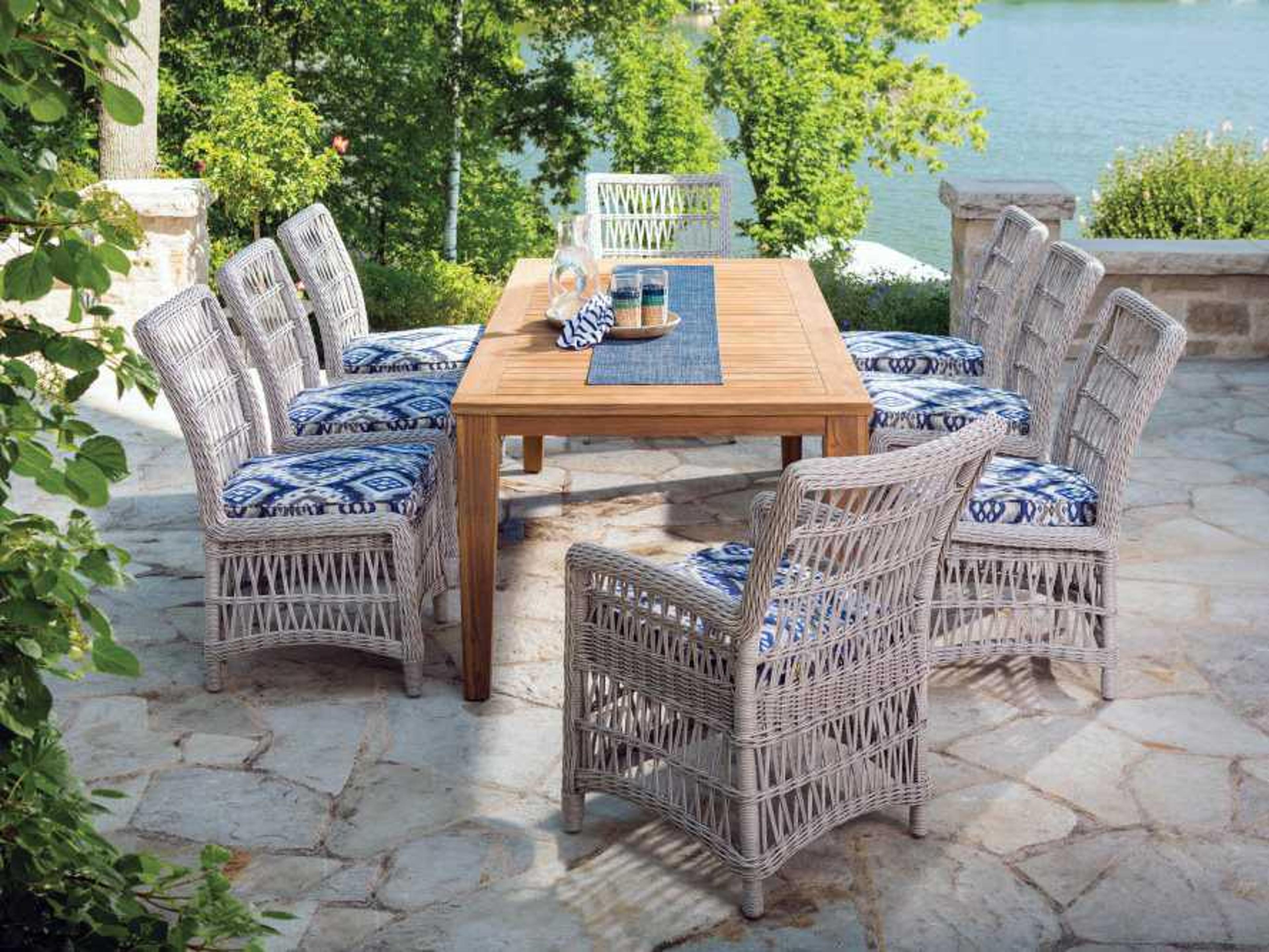 Lloyd Flanders Mackinac Wicker Outdoor Dining Set