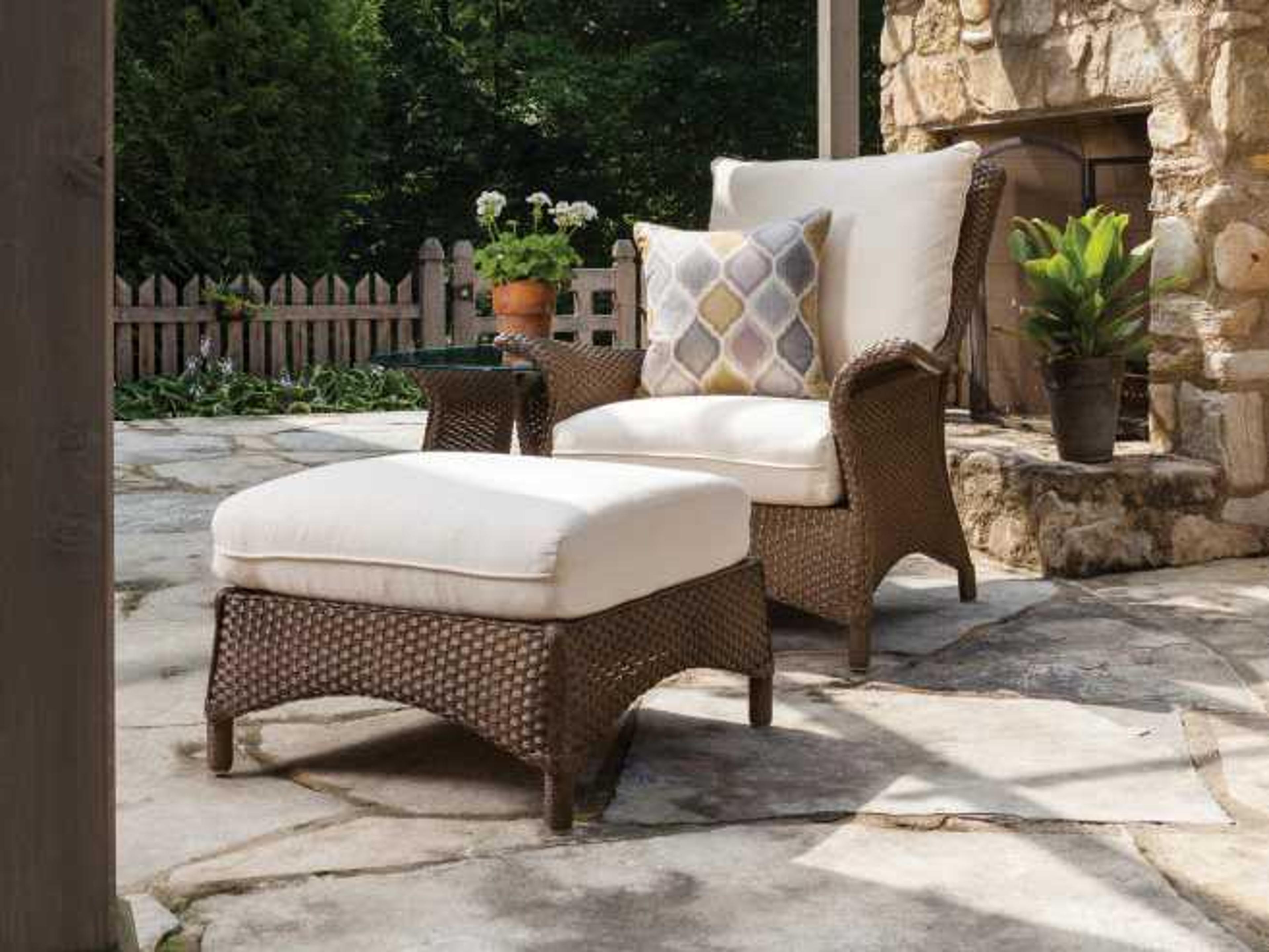 Lloyd Flanders Mandalay Wicker Cushion Outdoor Patio Lounge Set